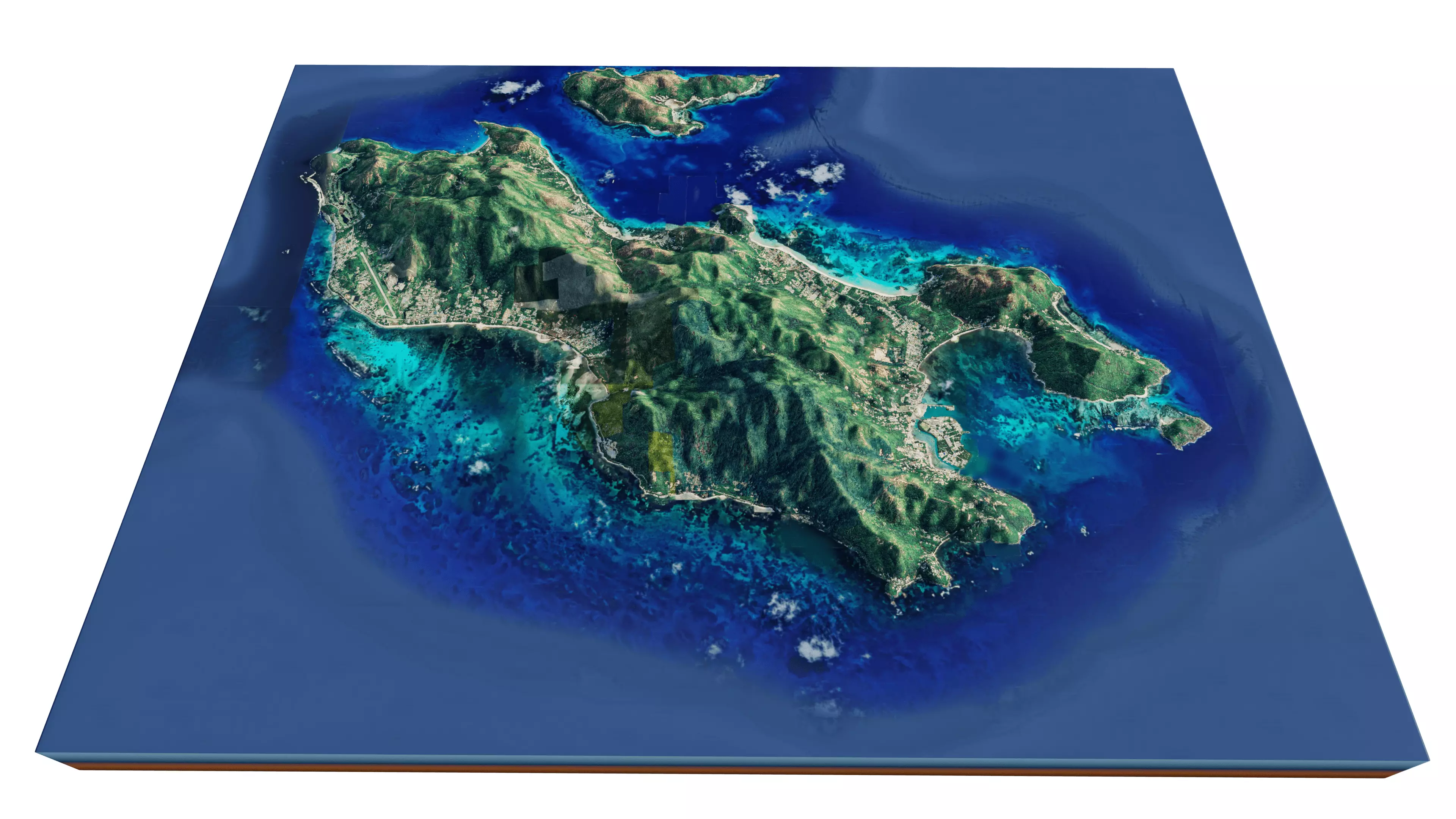 praslin island terrain 3d model 3D model_0