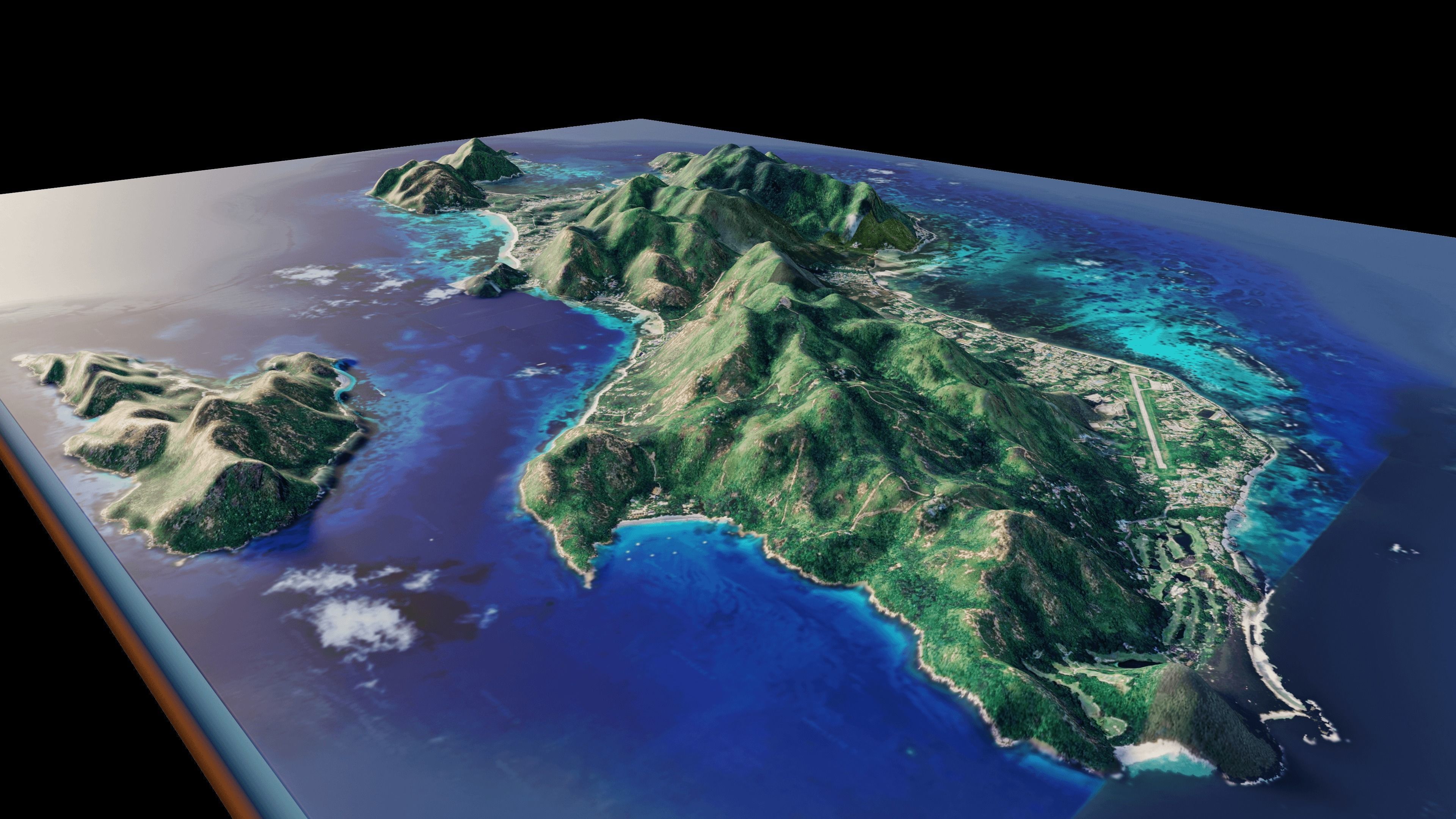 praslin island terrain 3d model 3D model_9