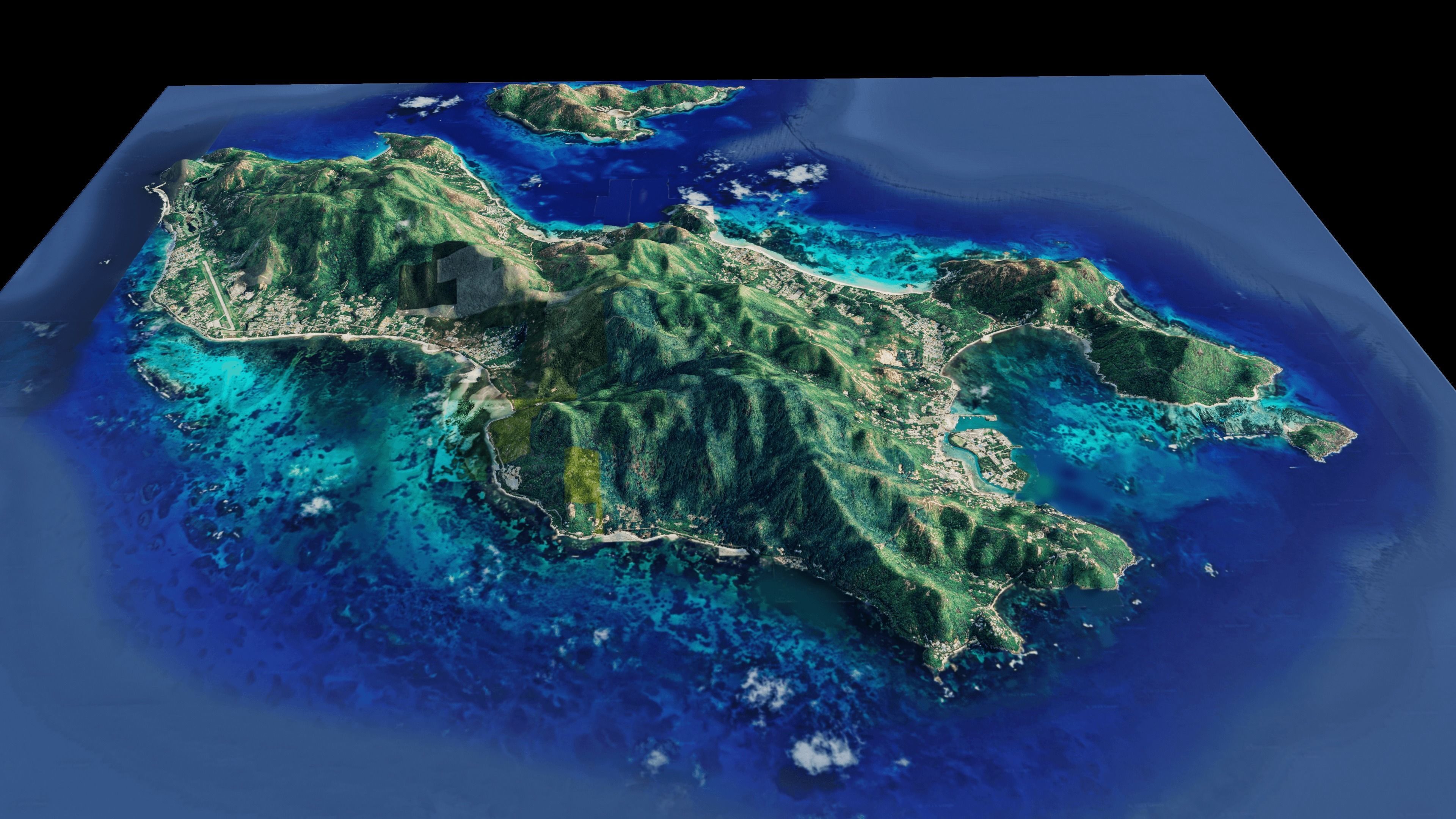praslin island terrain 3d model 3D model_1