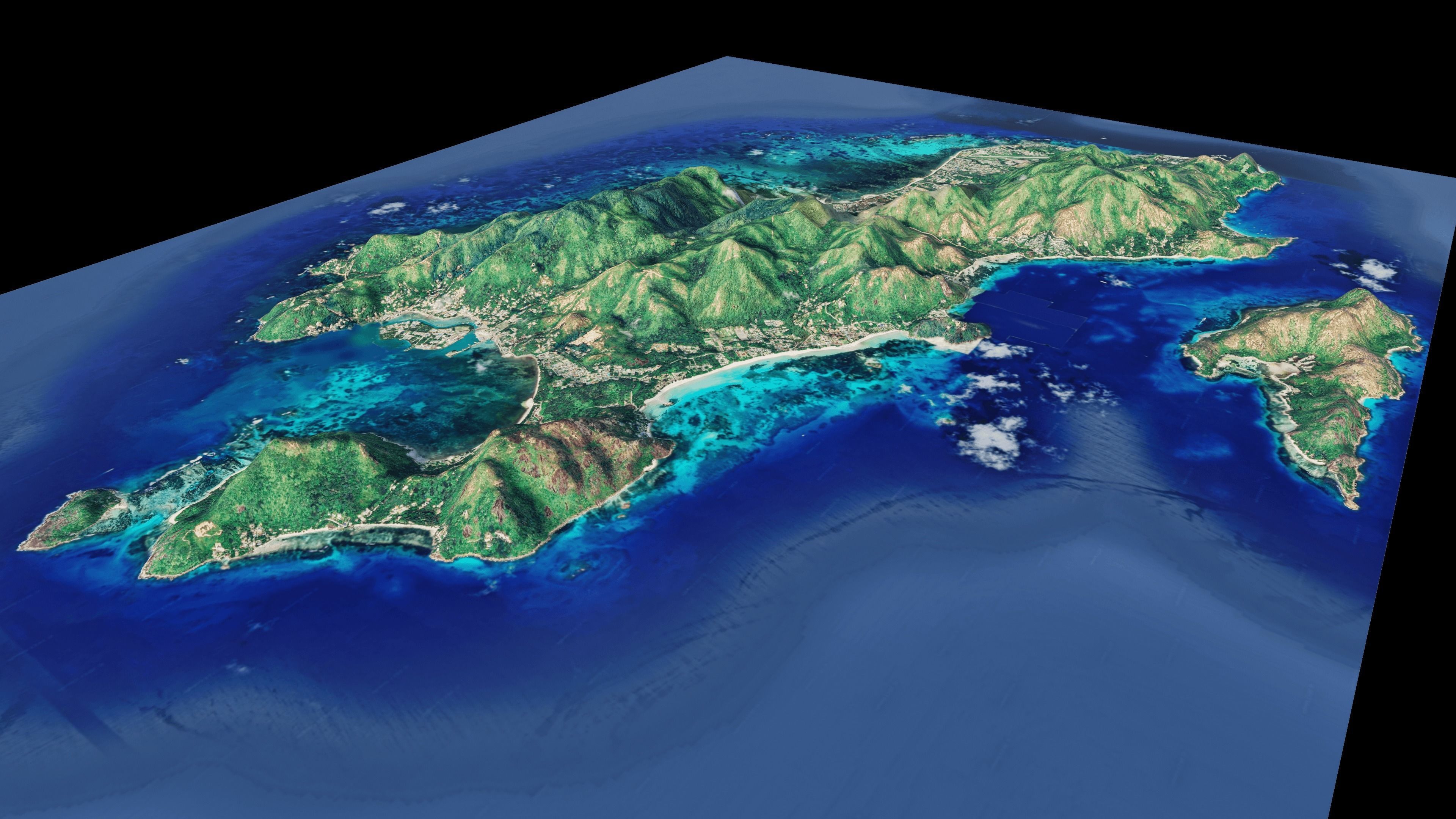 praslin island terrain 3d model 3D model_6
