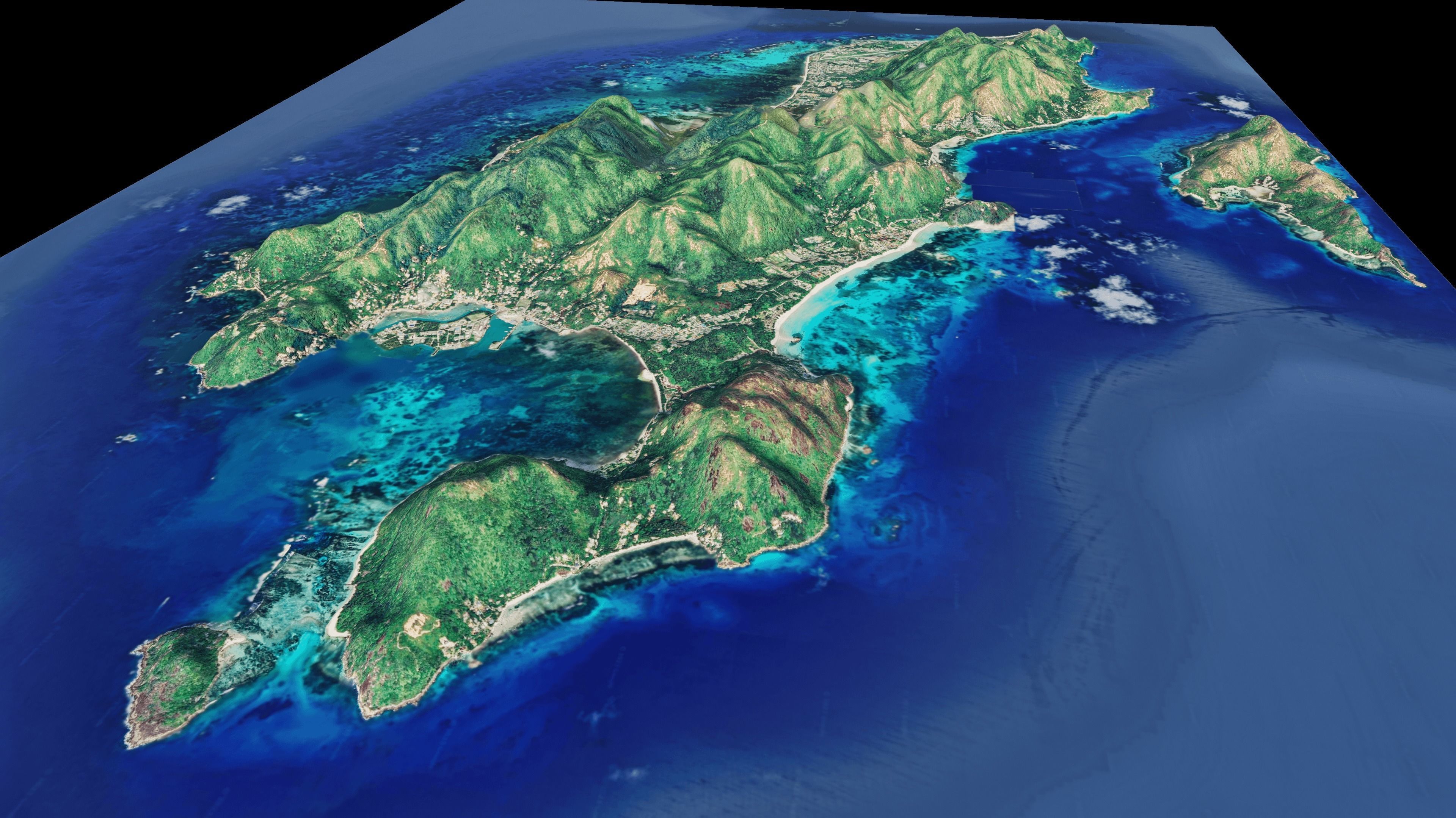 praslin island terrain 3d model 3D model_5