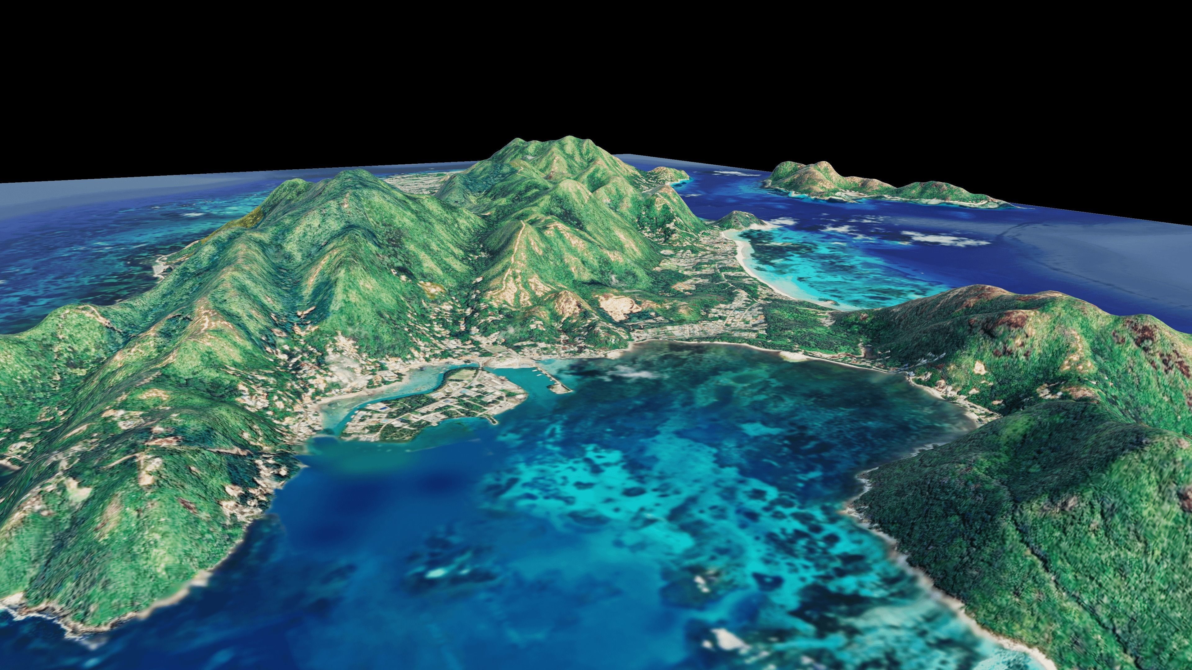 praslin island terrain 3d model 3D model_4