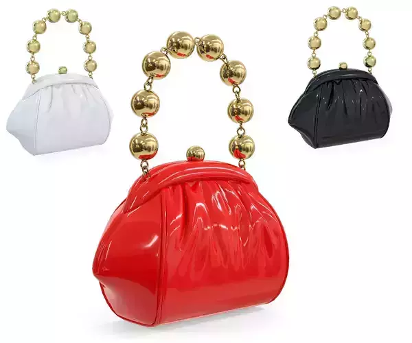 Handbag Purse with a gold chain