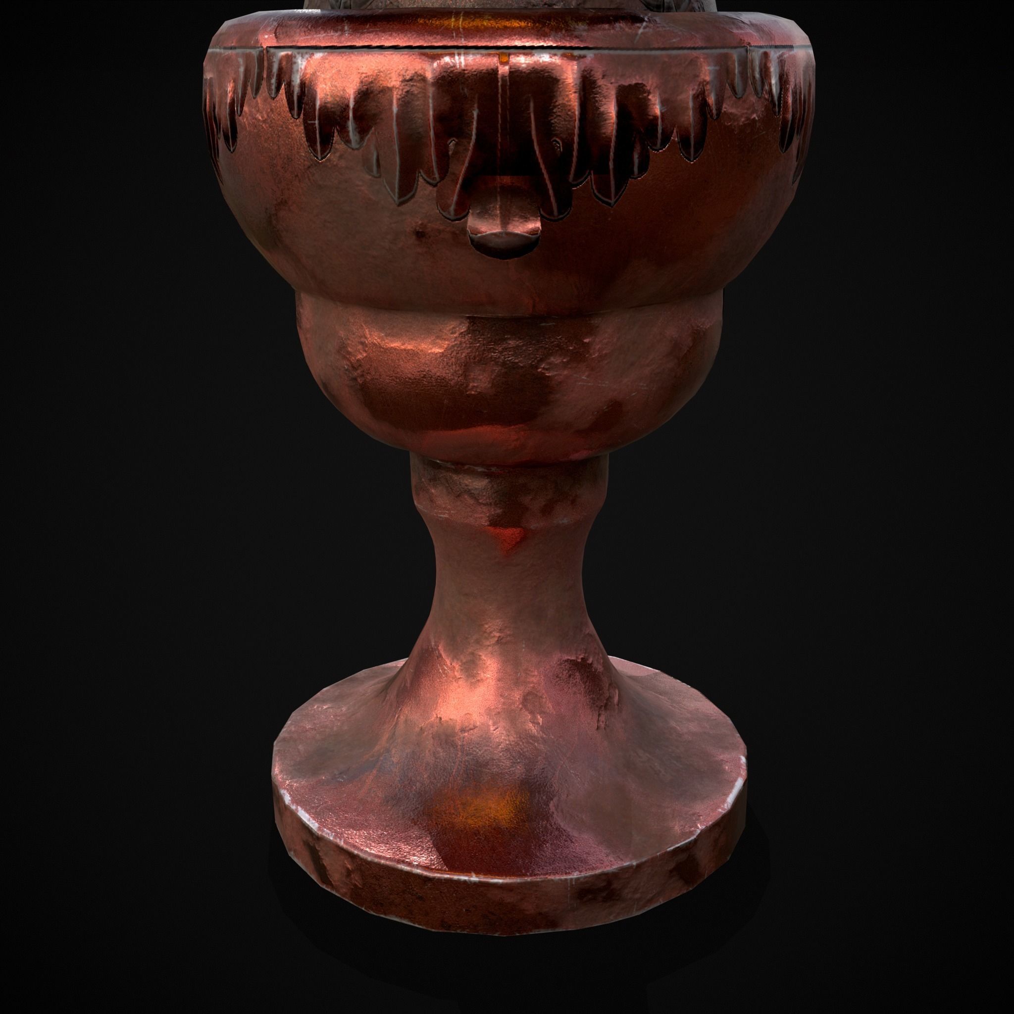 Candle Pedestal  Low-poly 3D model_21