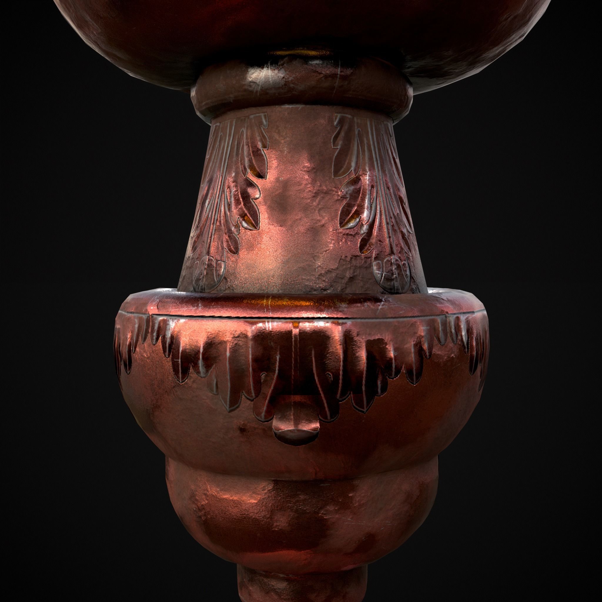 Candle Pedestal  Low-poly 3D model_19
