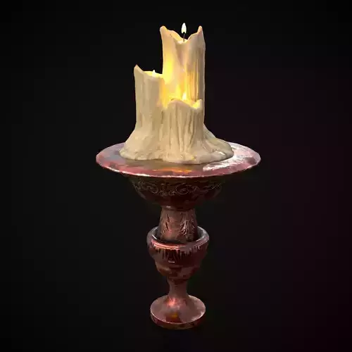 Candle Pedestal  Low-poly 3D model Candle Pedestal  Low-poly 3D model