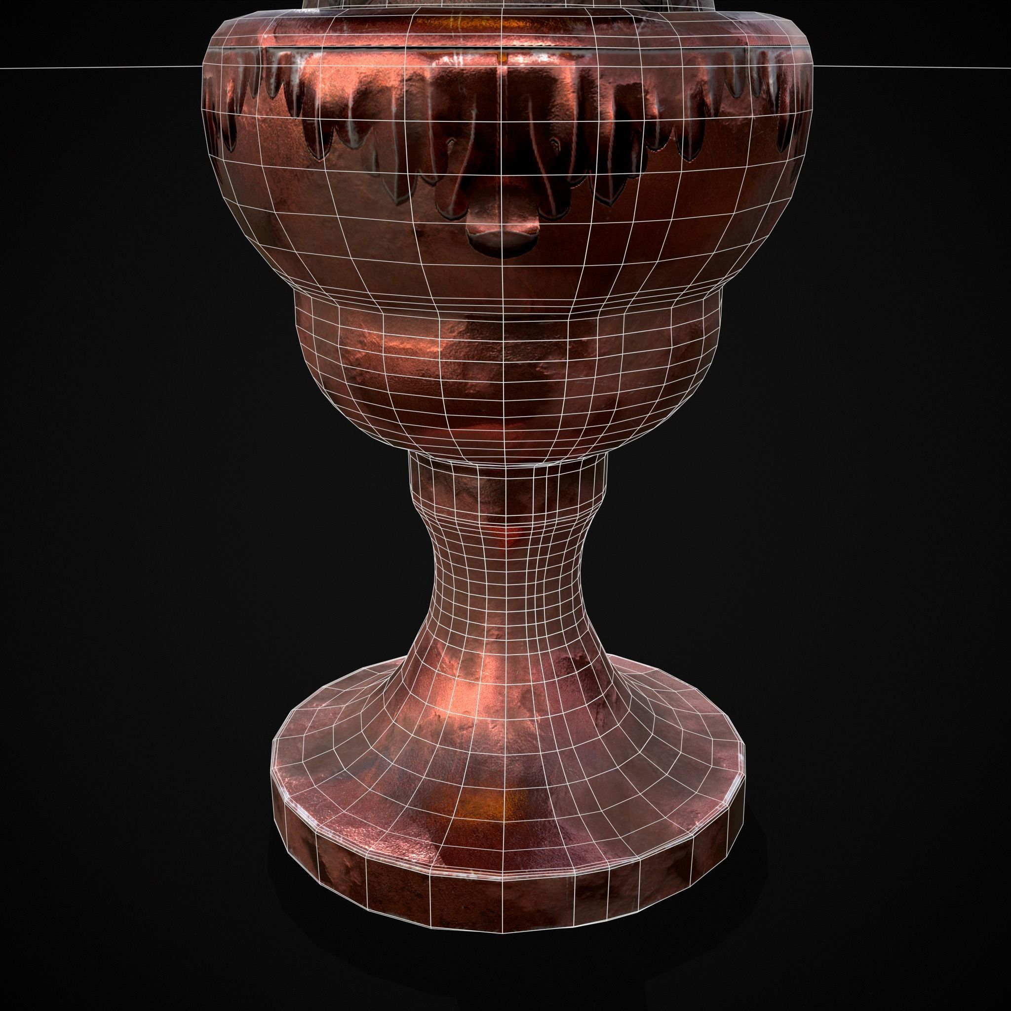 Candle Pedestal  Low-poly 3D model_22