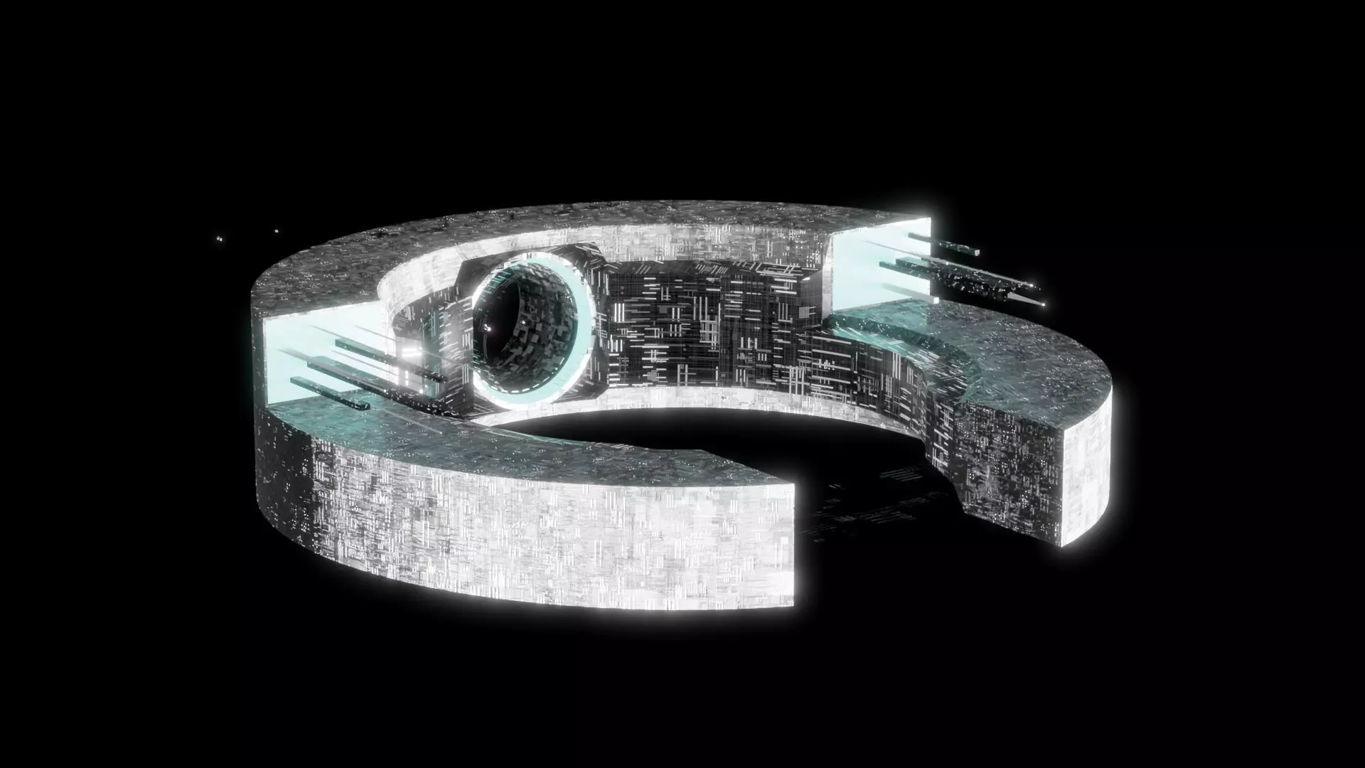 Futuristic Space Ship 3d Model Free 3D model_0