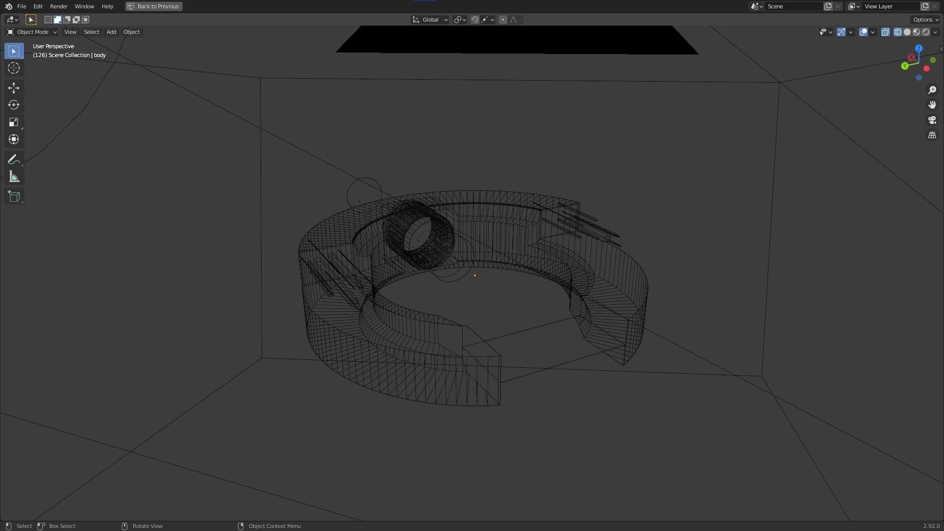Futuristic Space Ship 3d Model Free 3D model_2