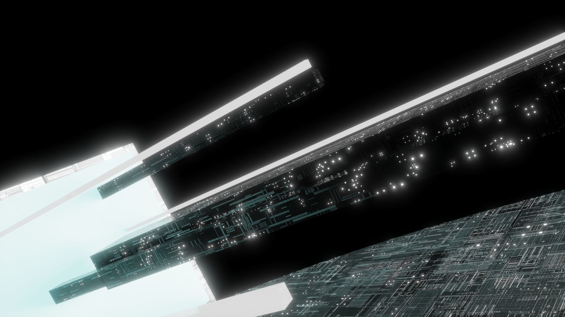 Futuristic Space Ship 3d Model Free 3D model_5