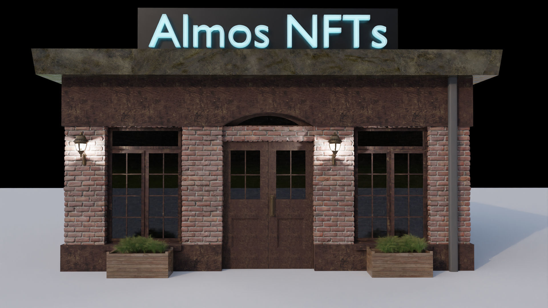 Cafe 3D Model Free 3D model_2