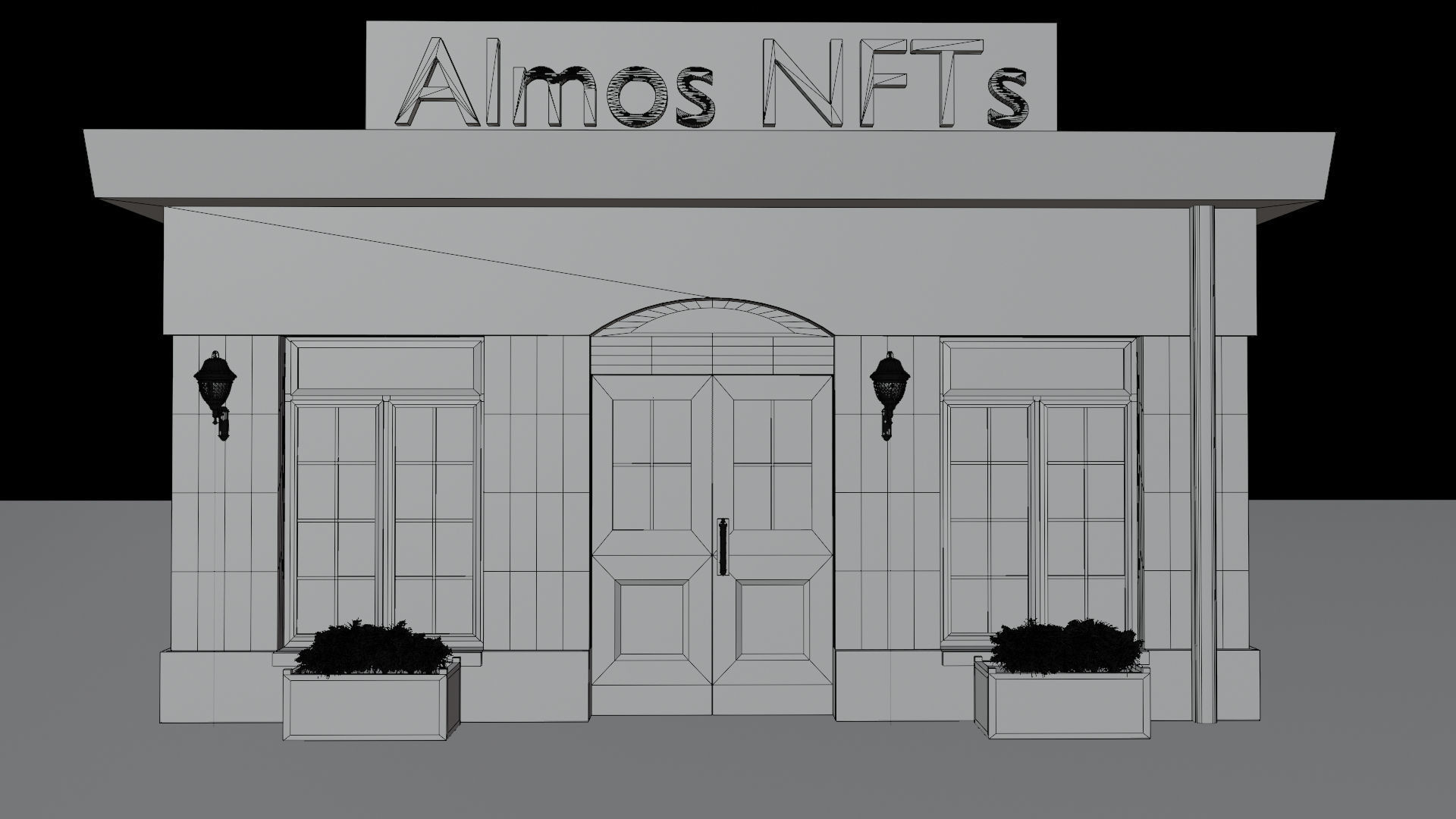 Cafe 3D Model Free 3D model_9