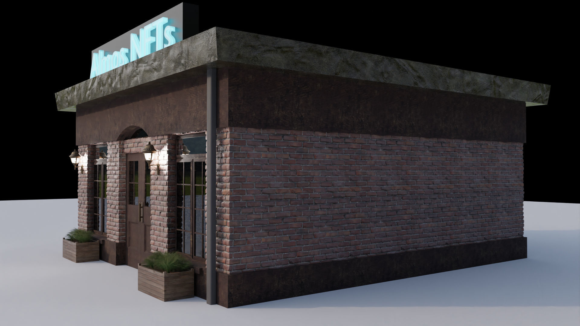Cafe 3D Model Free 3D model_3