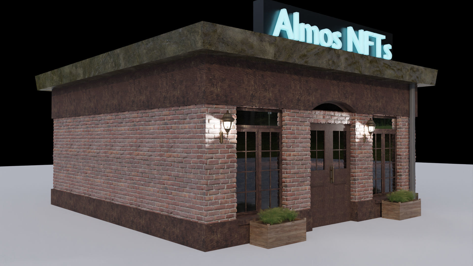 Cafe 3D Model Free 3D model_5