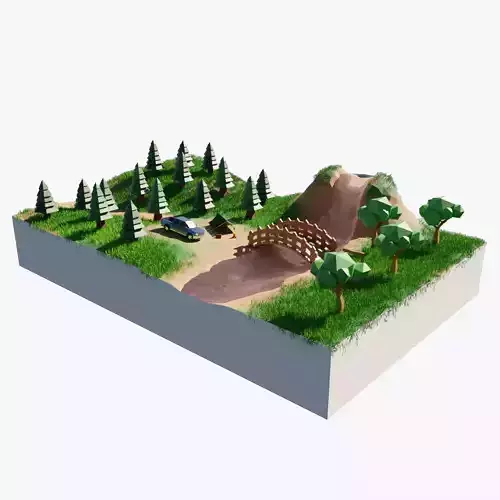 Low poly scene