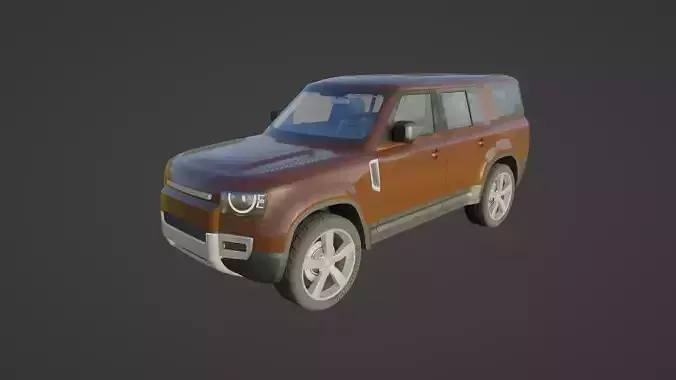Land Rover Defender 130 Low-poly 3D model
