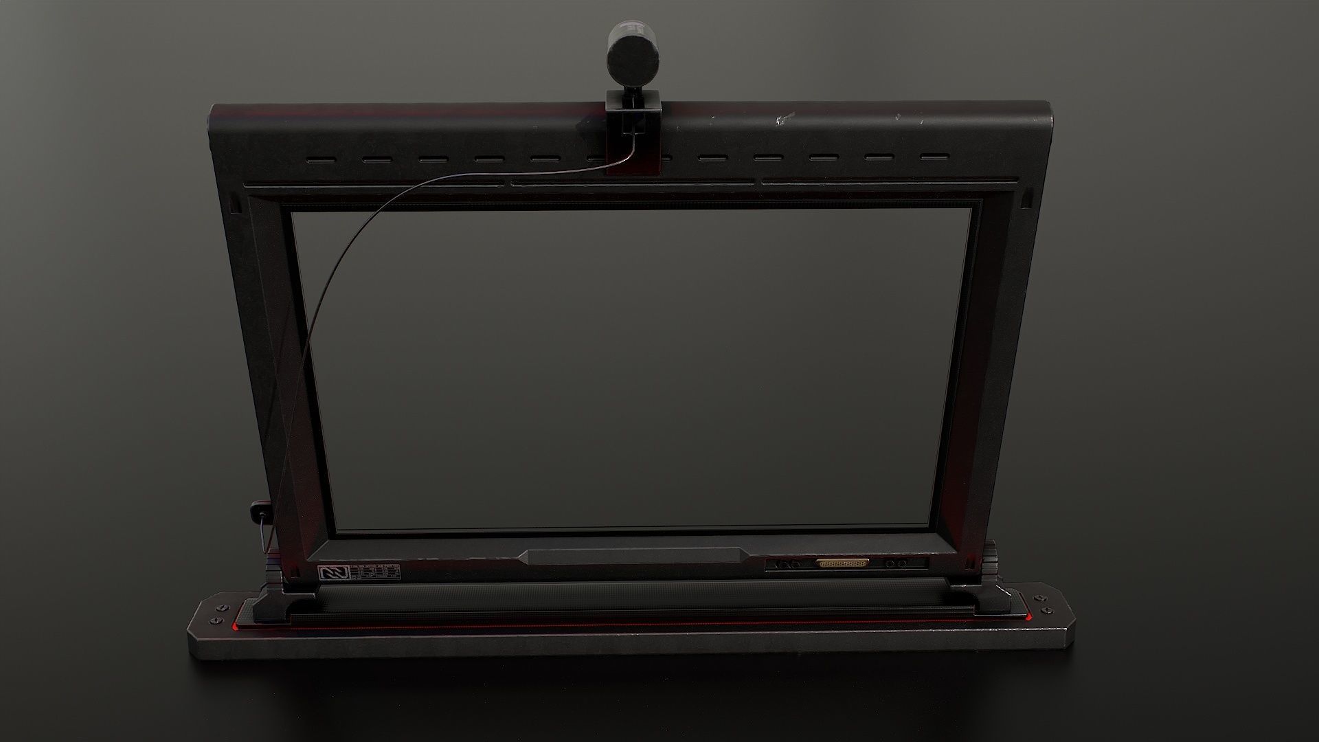 Sci-Fi Display Monitor Screen with Cam Low-poly 3D model_9
