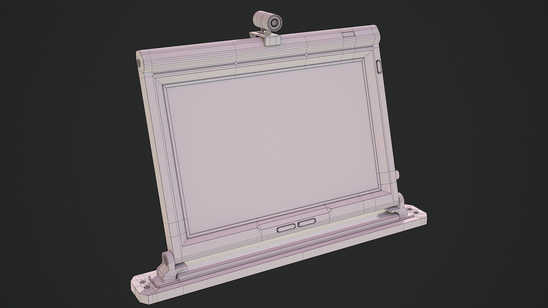 Sci-Fi Display Monitor Screen with Cam Low-poly 3D model_18