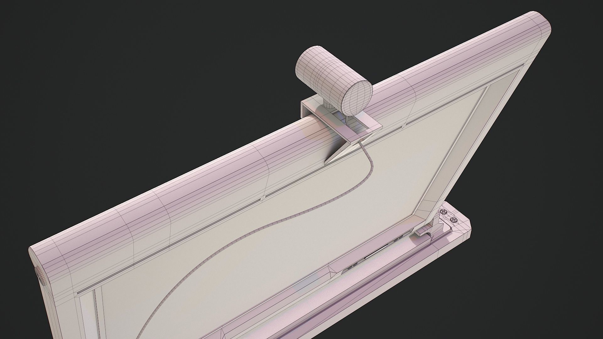 Sci-Fi Display Monitor Screen with Cam Low-poly 3D model_24