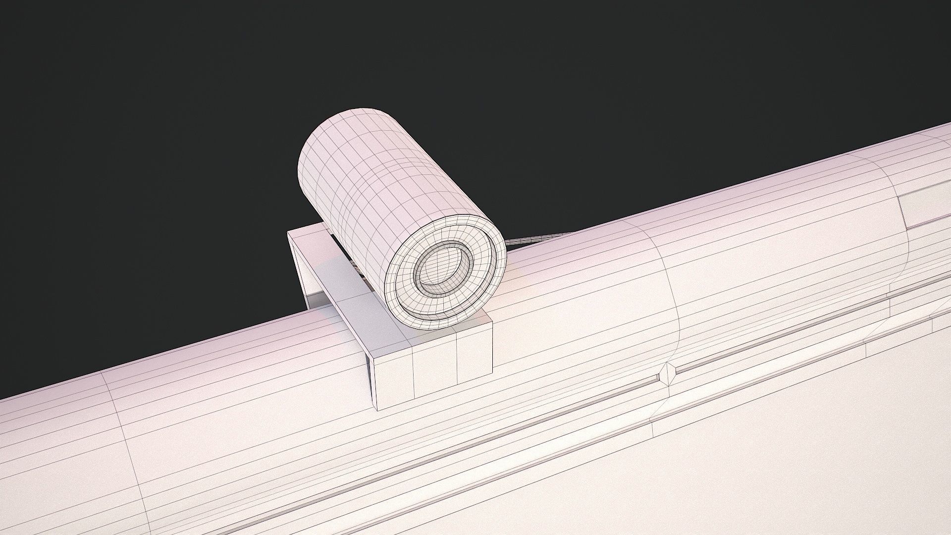 Sci-Fi Display Monitor Screen with Cam Low-poly 3D model_25