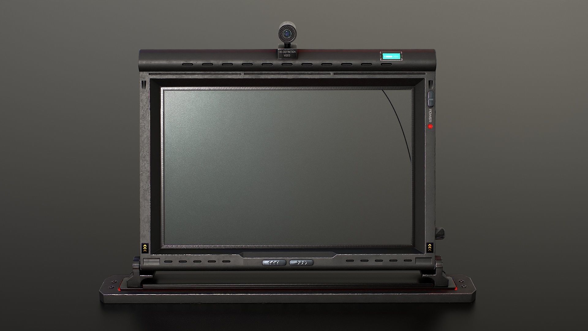 Sci-Fi Display Monitor Screen with Cam Low-poly 3D model_3
