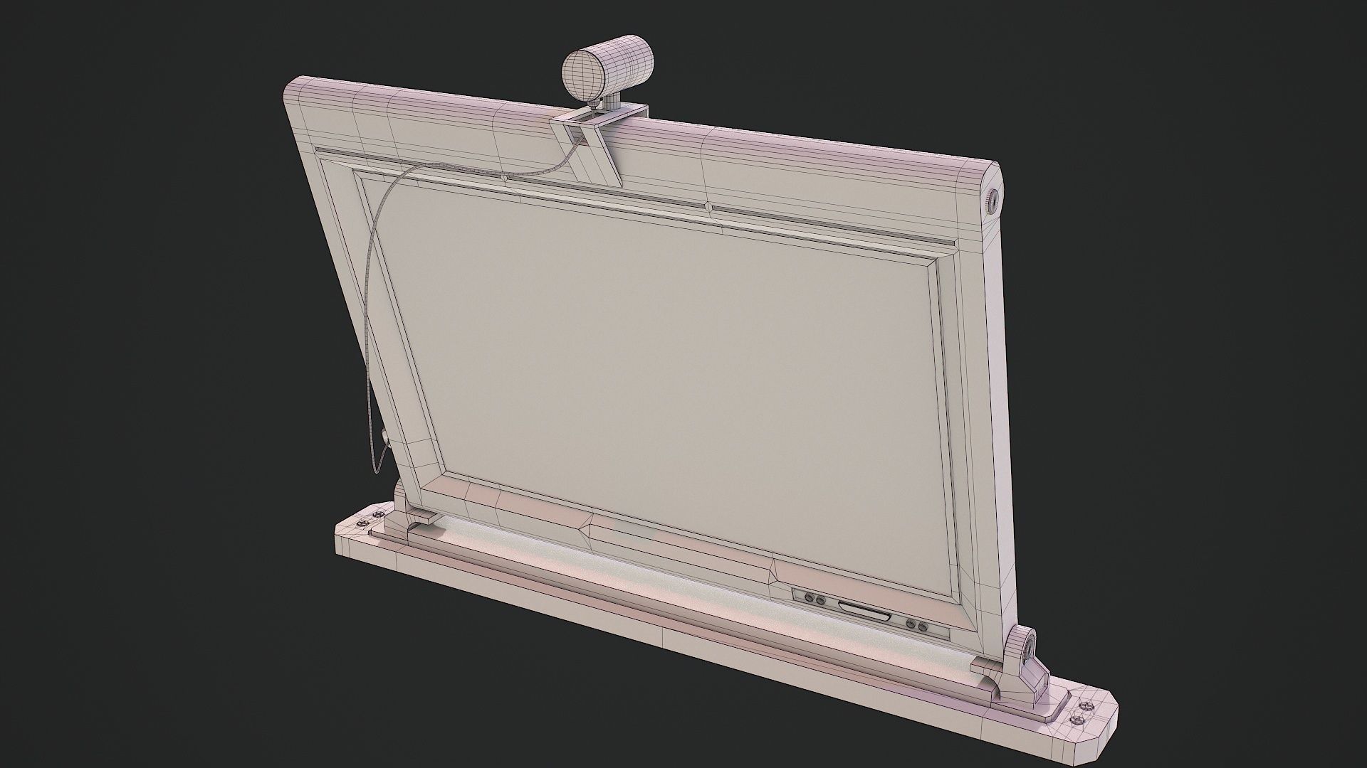 Sci-Fi Display Monitor Screen with Cam Low-poly 3D model_19