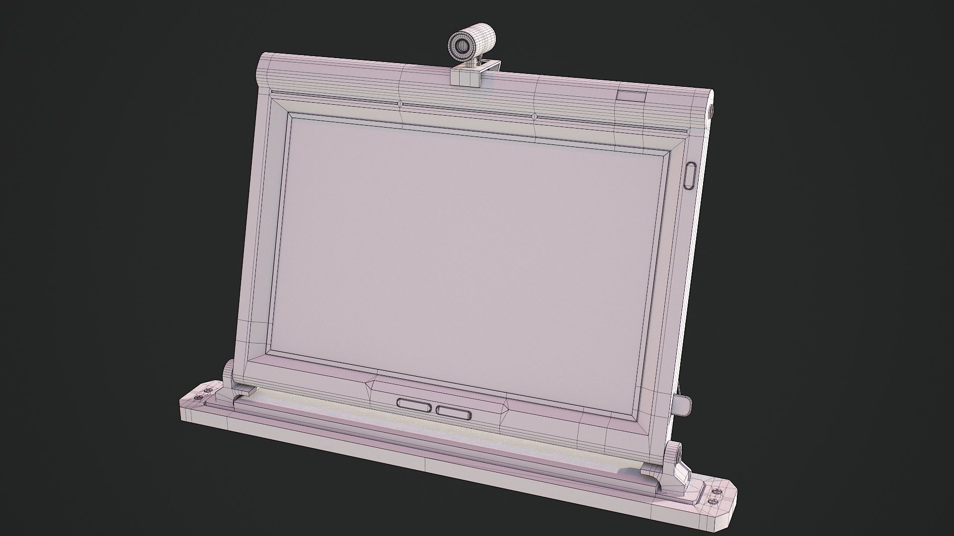 Sci-Fi Display Monitor Screen with Cam Low-poly 3D model_17