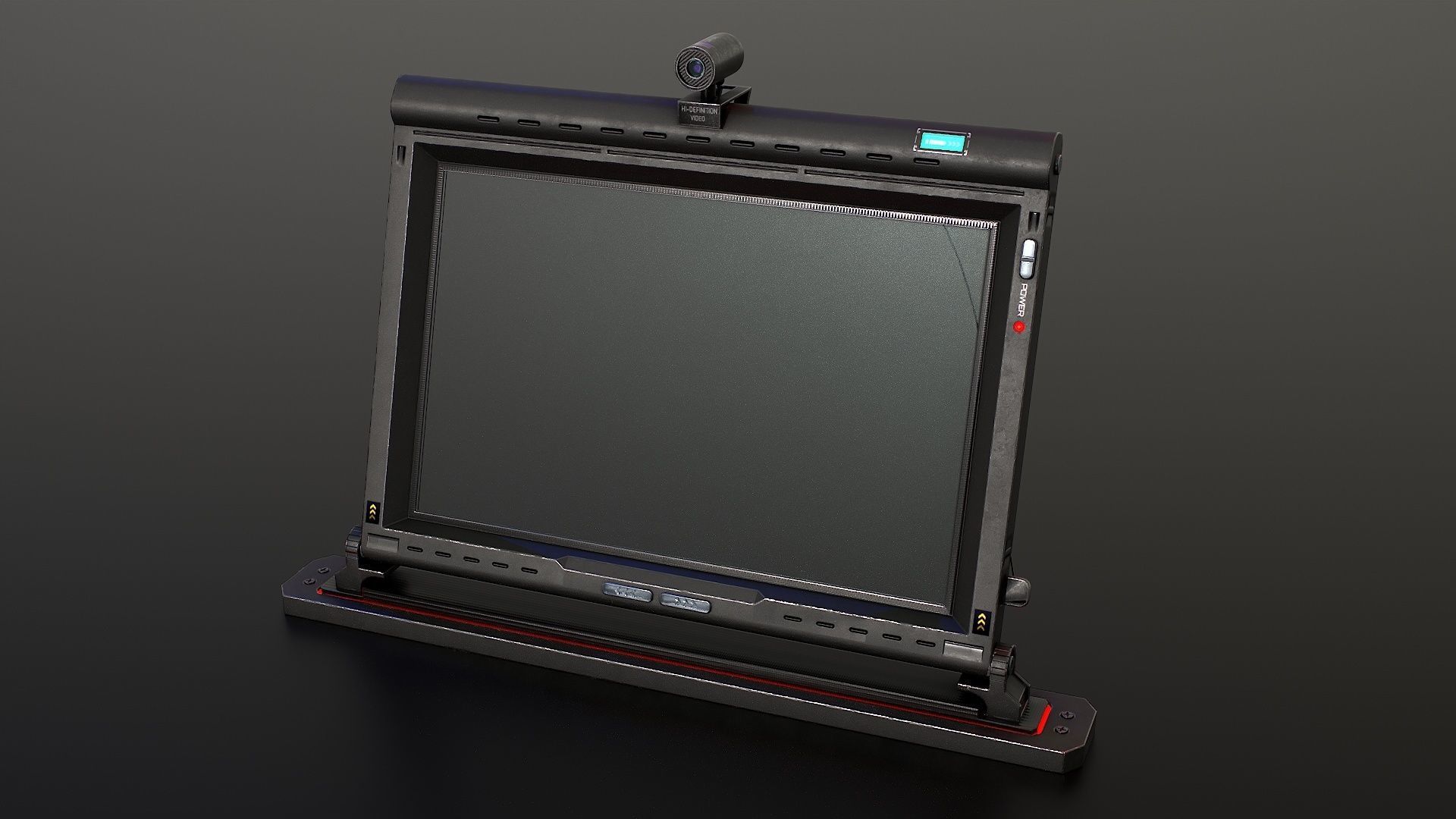 Sci-Fi Display Monitor Screen with Cam Low-poly 3D model_6