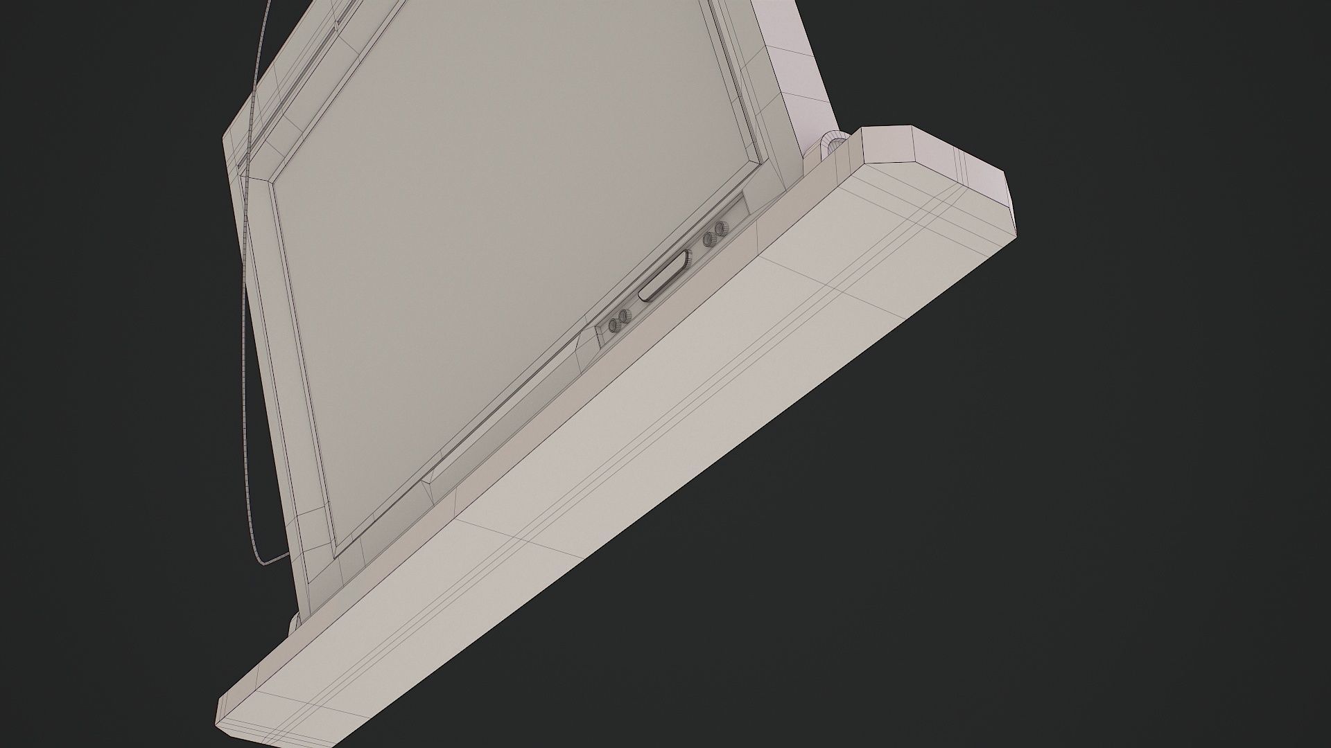 Sci-Fi Display Monitor Screen with Cam Low-poly 3D model_23