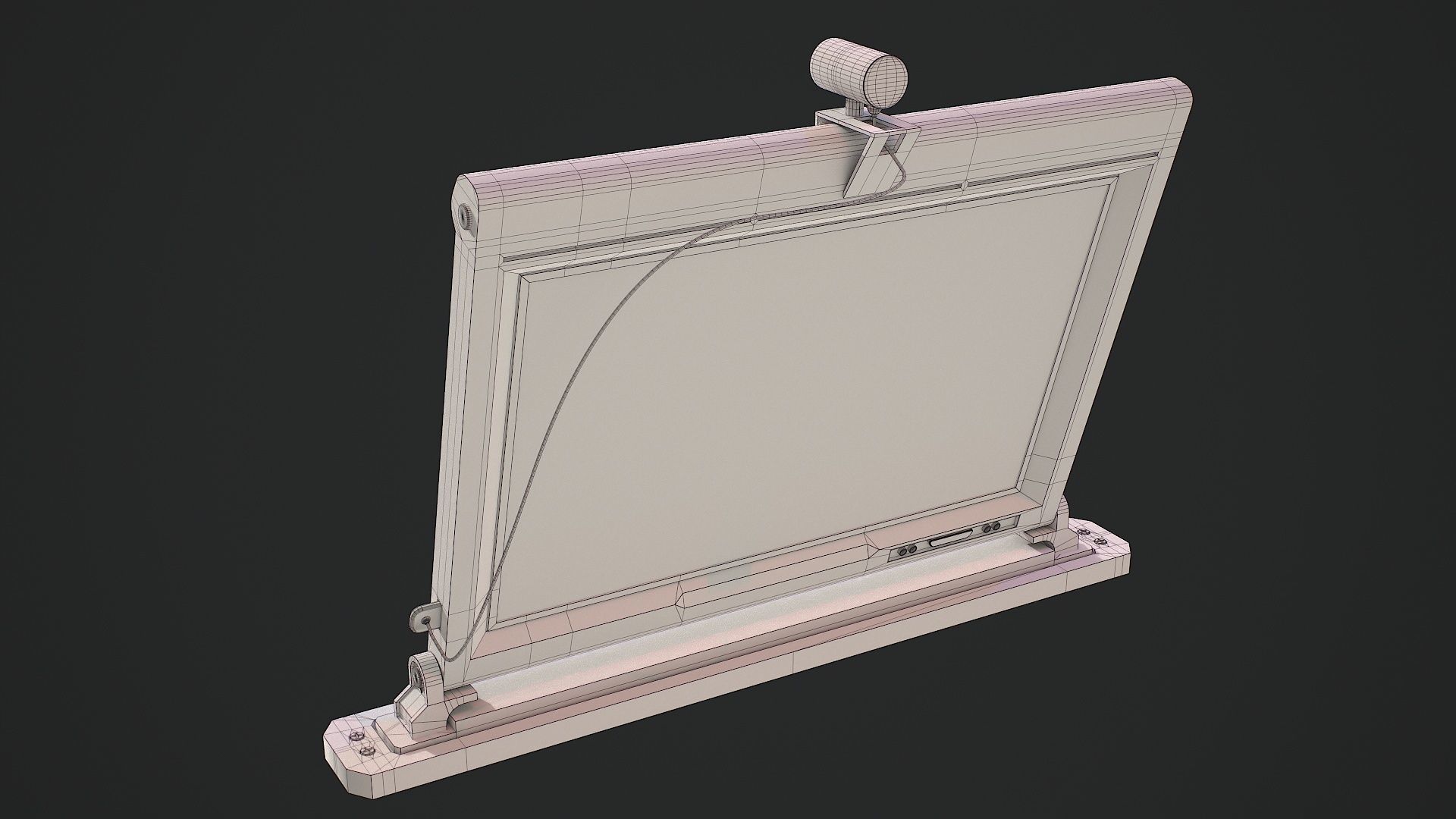 Sci-Fi Display Monitor Screen with Cam Low-poly 3D model_20