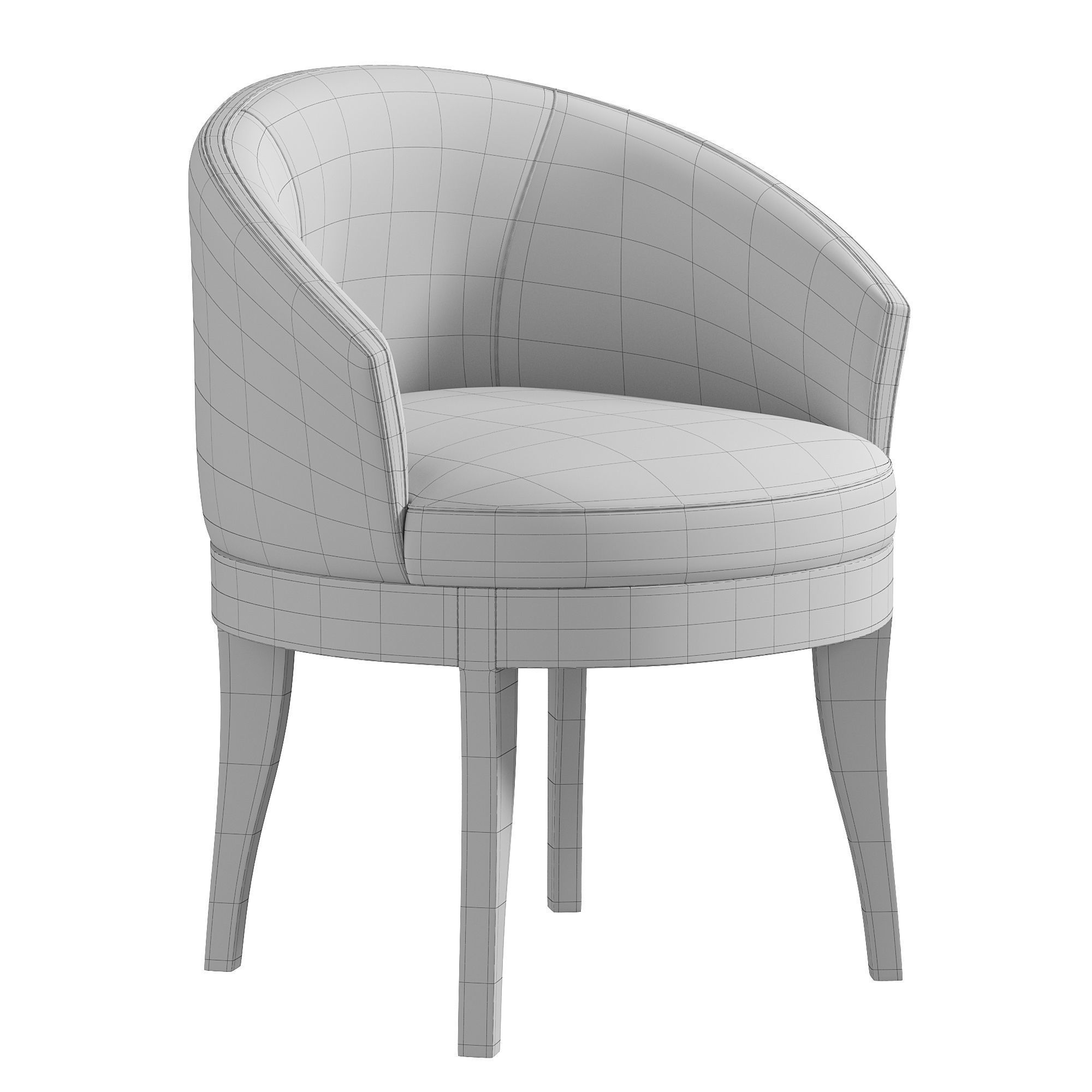 Pueblo Armchair by collinet sieges 3D model_3