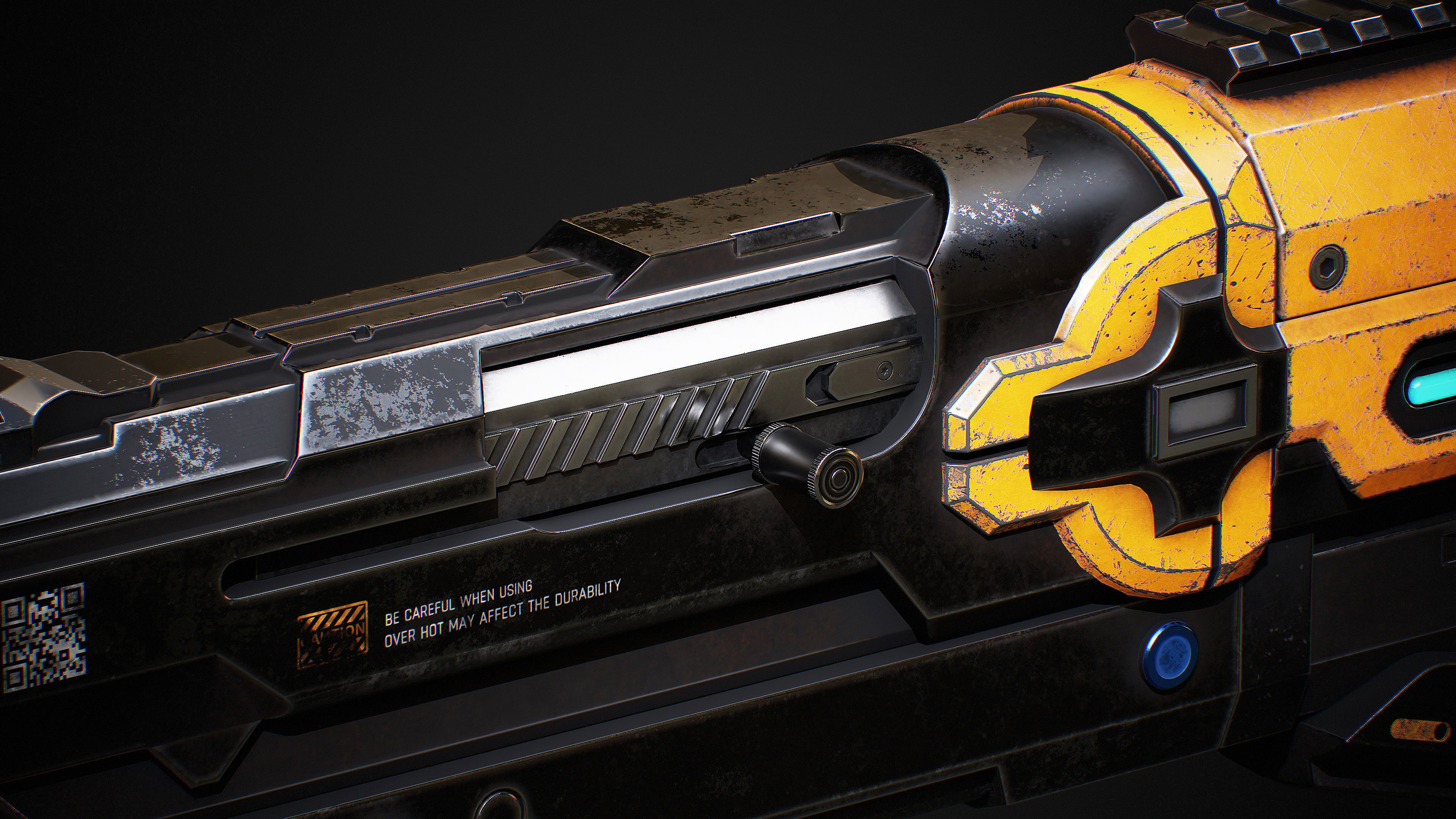 NDK ShotGun Sci Fi Low-poly 3D model_14
