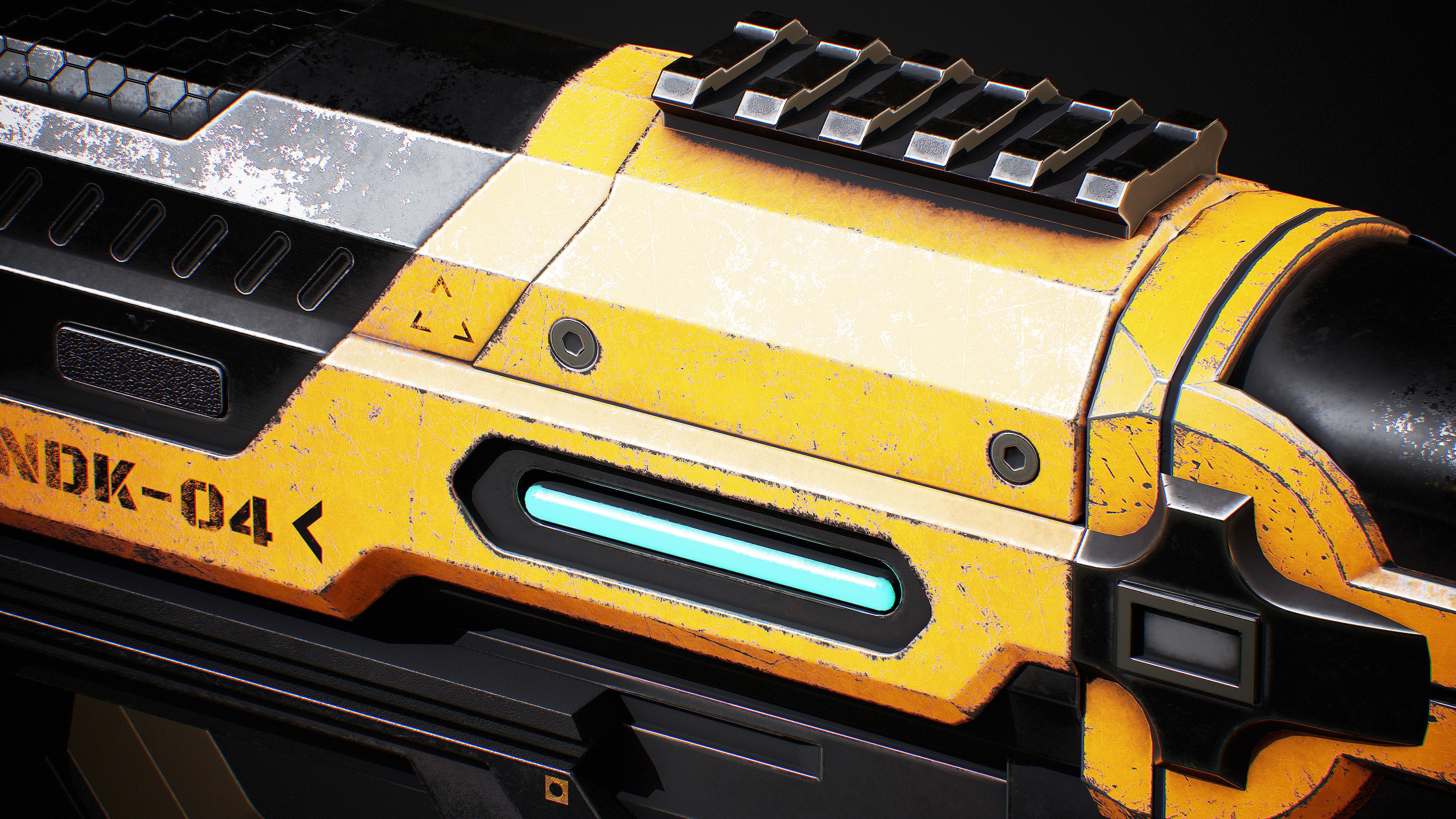 NDK ShotGun Sci Fi Low-poly 3D model_15