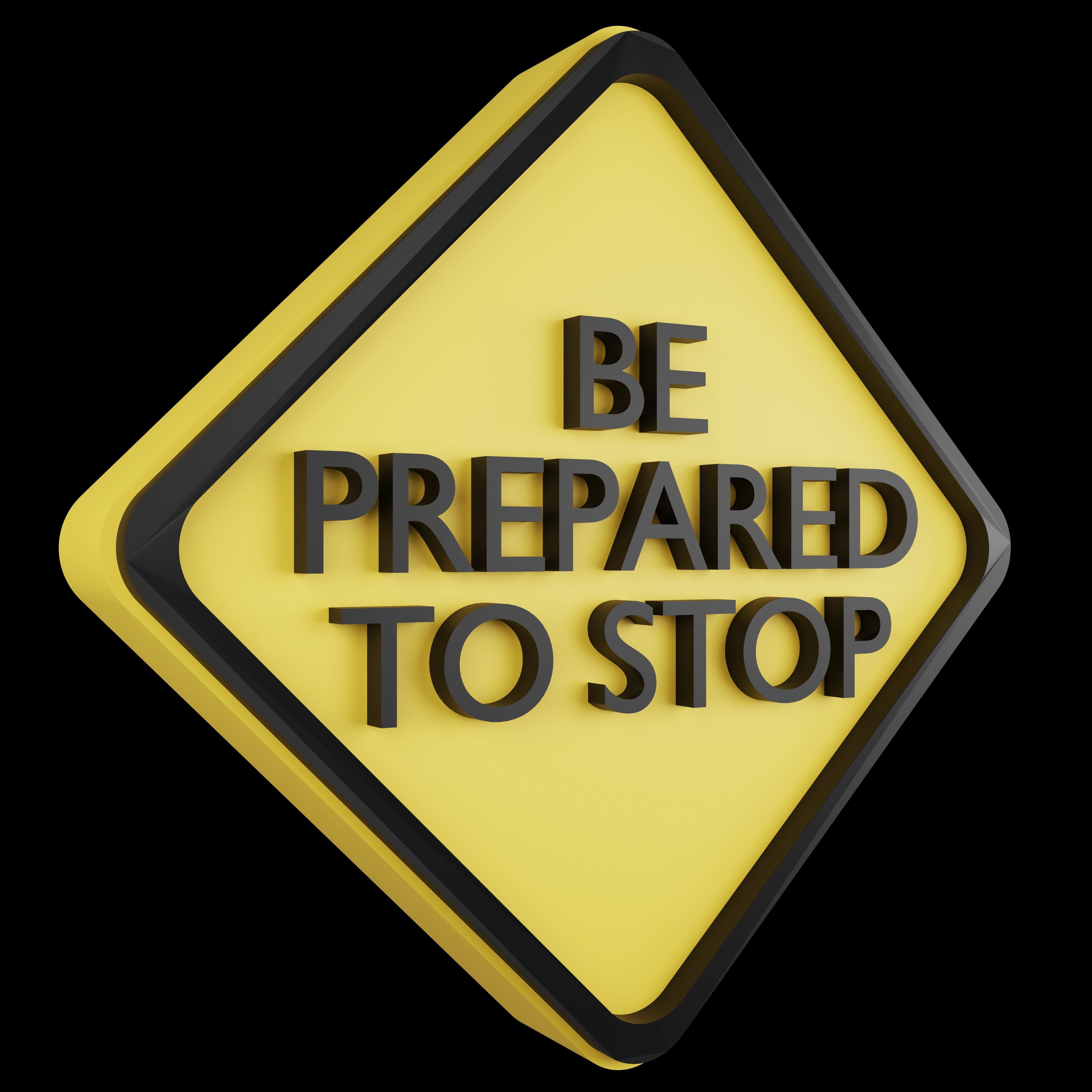 Road sign or Traffic sign 3D icon flat design collection no 4 Low-poly 3D model_9