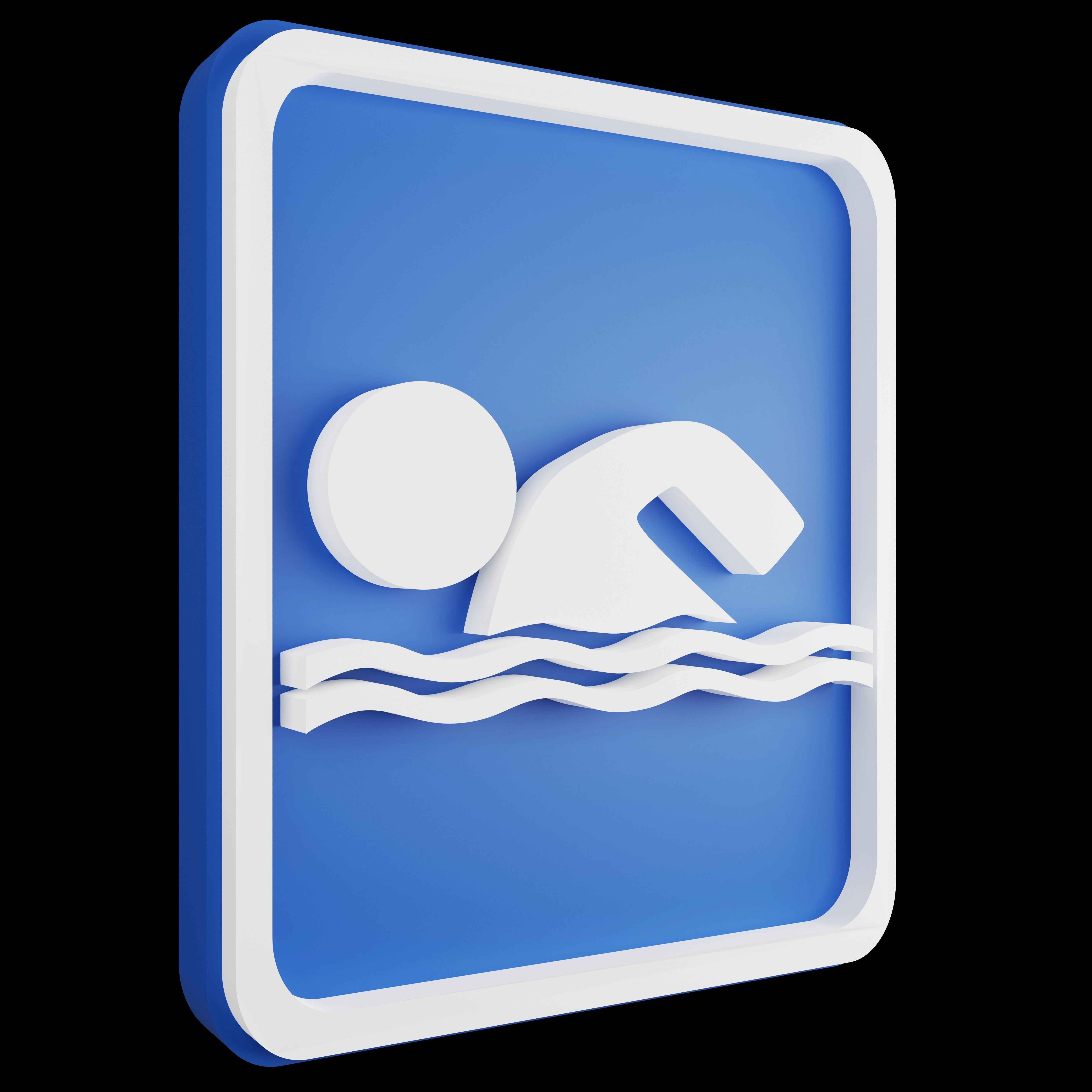 Road sign or Traffic sign 3D icon flat design collection no 4 Low-poly 3D model_22