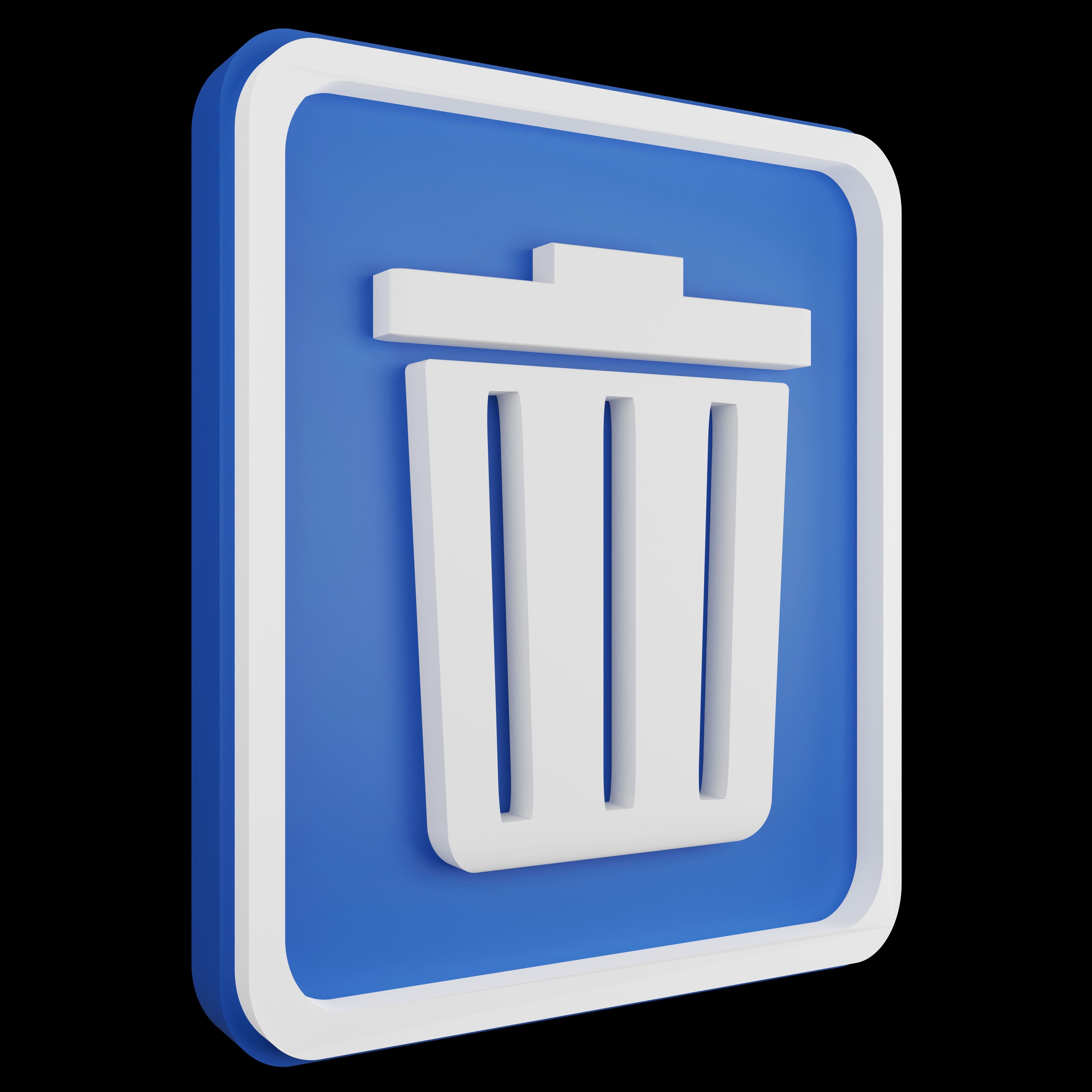 Road sign or Traffic sign 3D icon flat design collection no 4 Low-poly 3D model_5