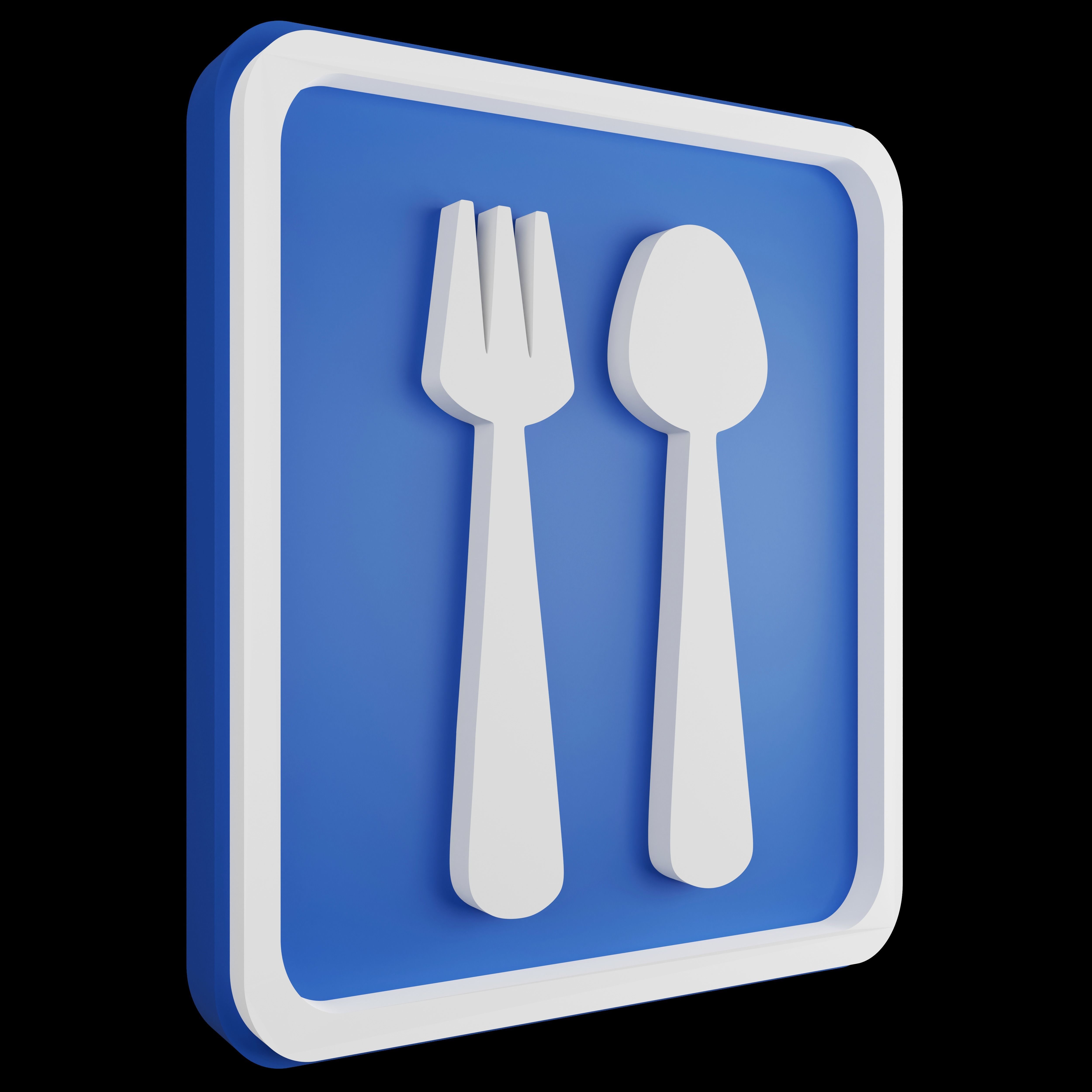 Road sign or Traffic sign 3D icon flat design collection no 4 Low-poly 3D model_18