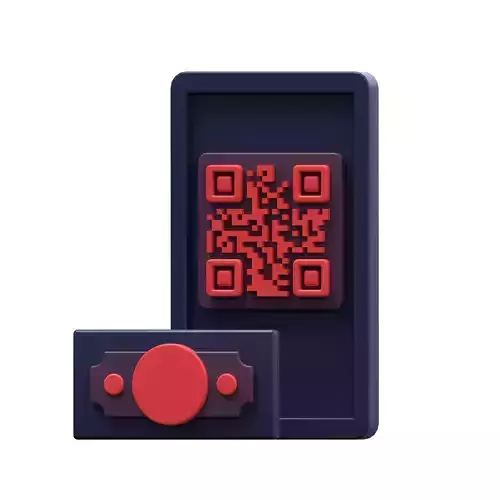 QRIS payments 3D model