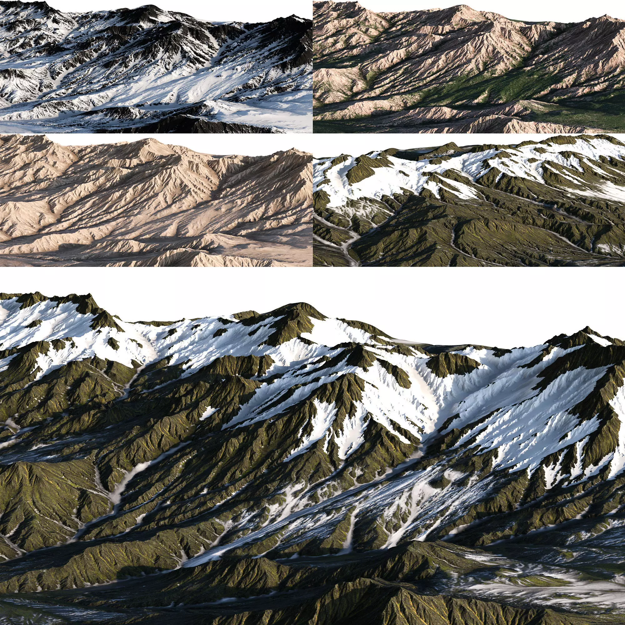 Mountain range 3D model