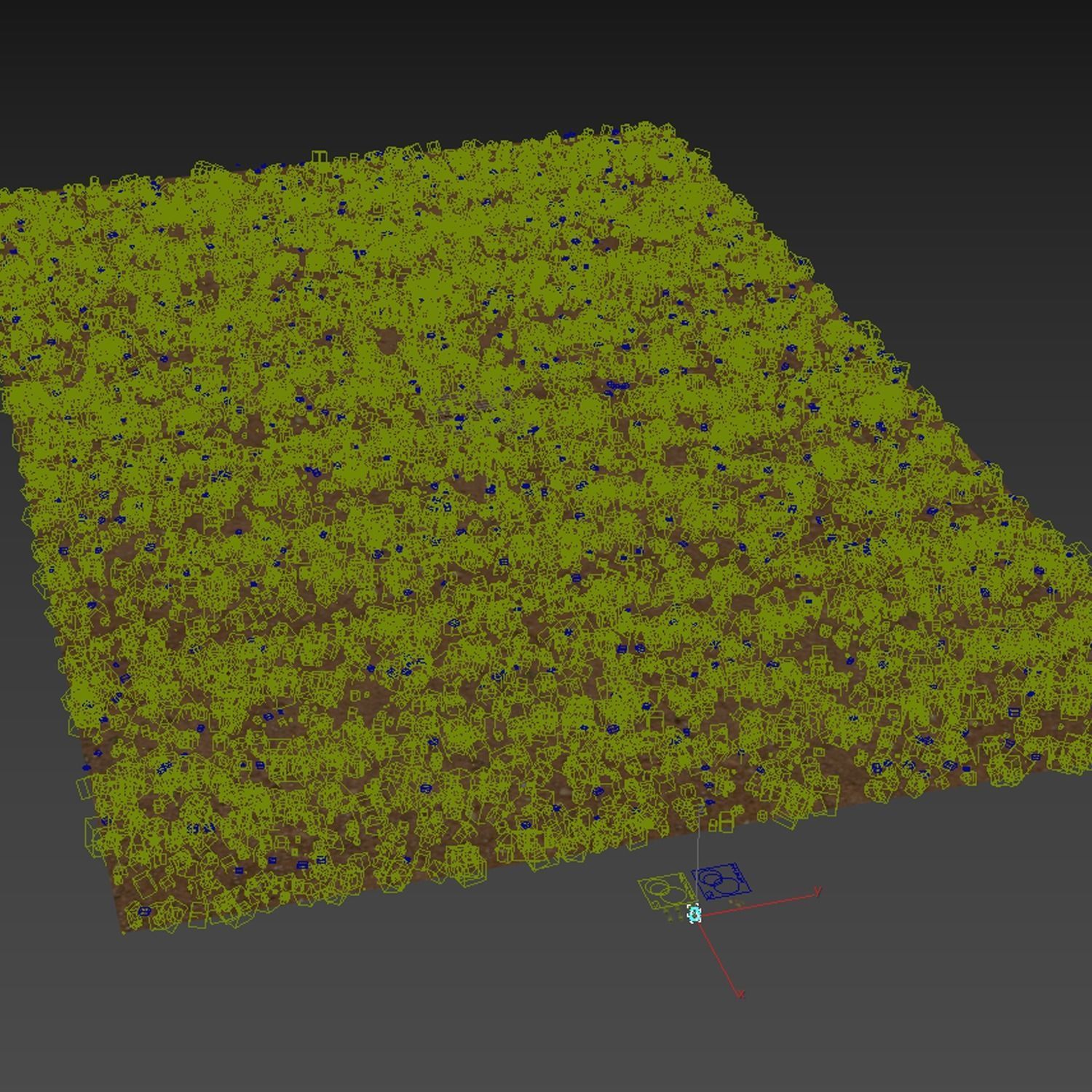 Grass Linear Meadow 3D model_4
