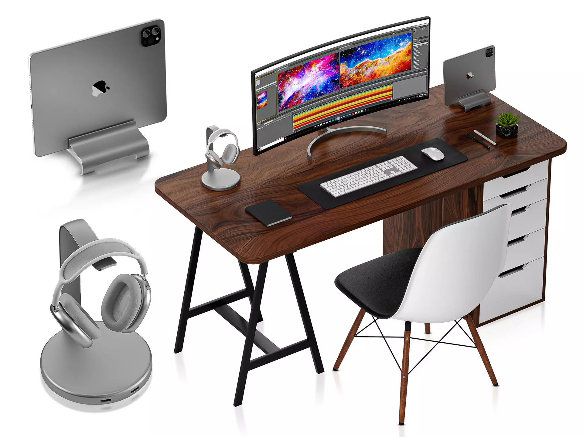 Work Space LG and Apple For Editors 3D model_0
