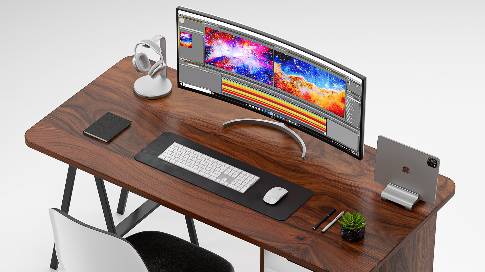 Work Space LG and Apple For Editors 3D model_2
