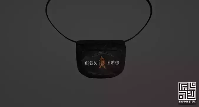 Bag 3d moddel low poly game Low-poly 3D model