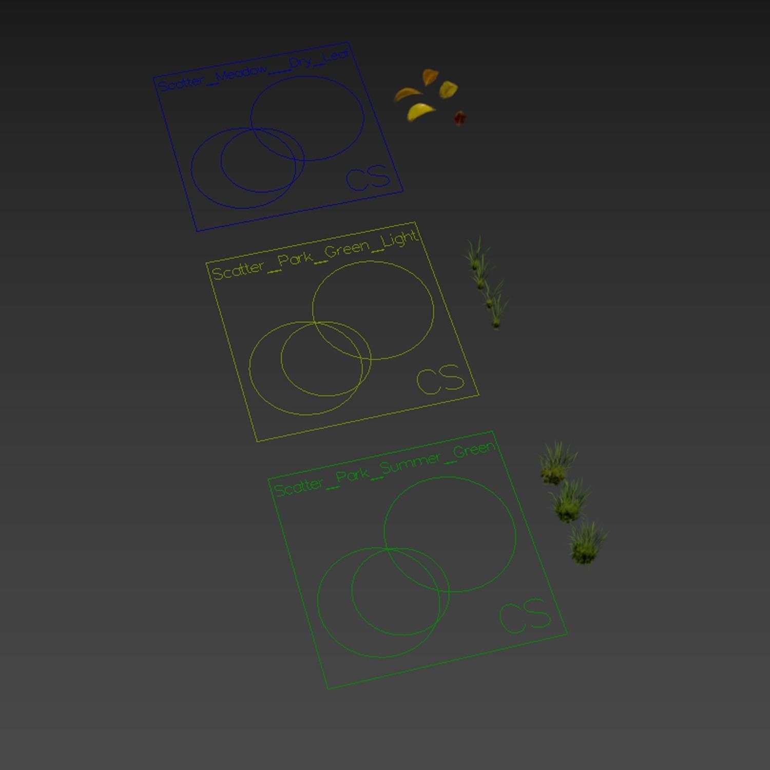 Grass Park Summer 3D model_5