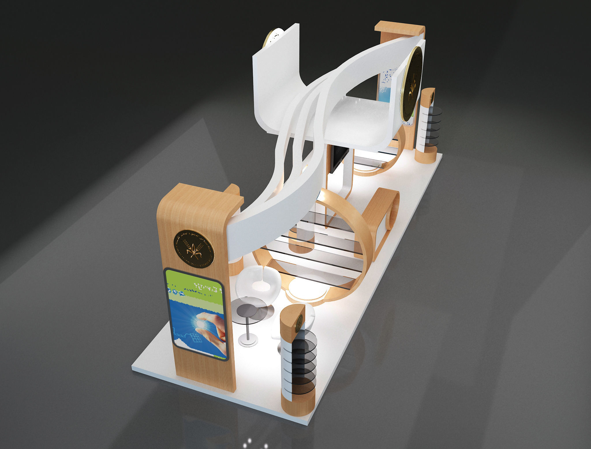 Booth Exhibition Stand a325b 3D model_6