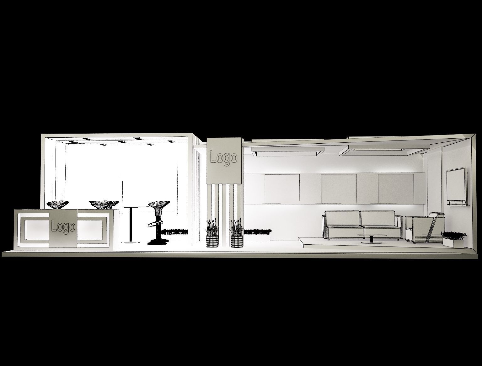 Booth Exhibition Stand a326a 3D model_5