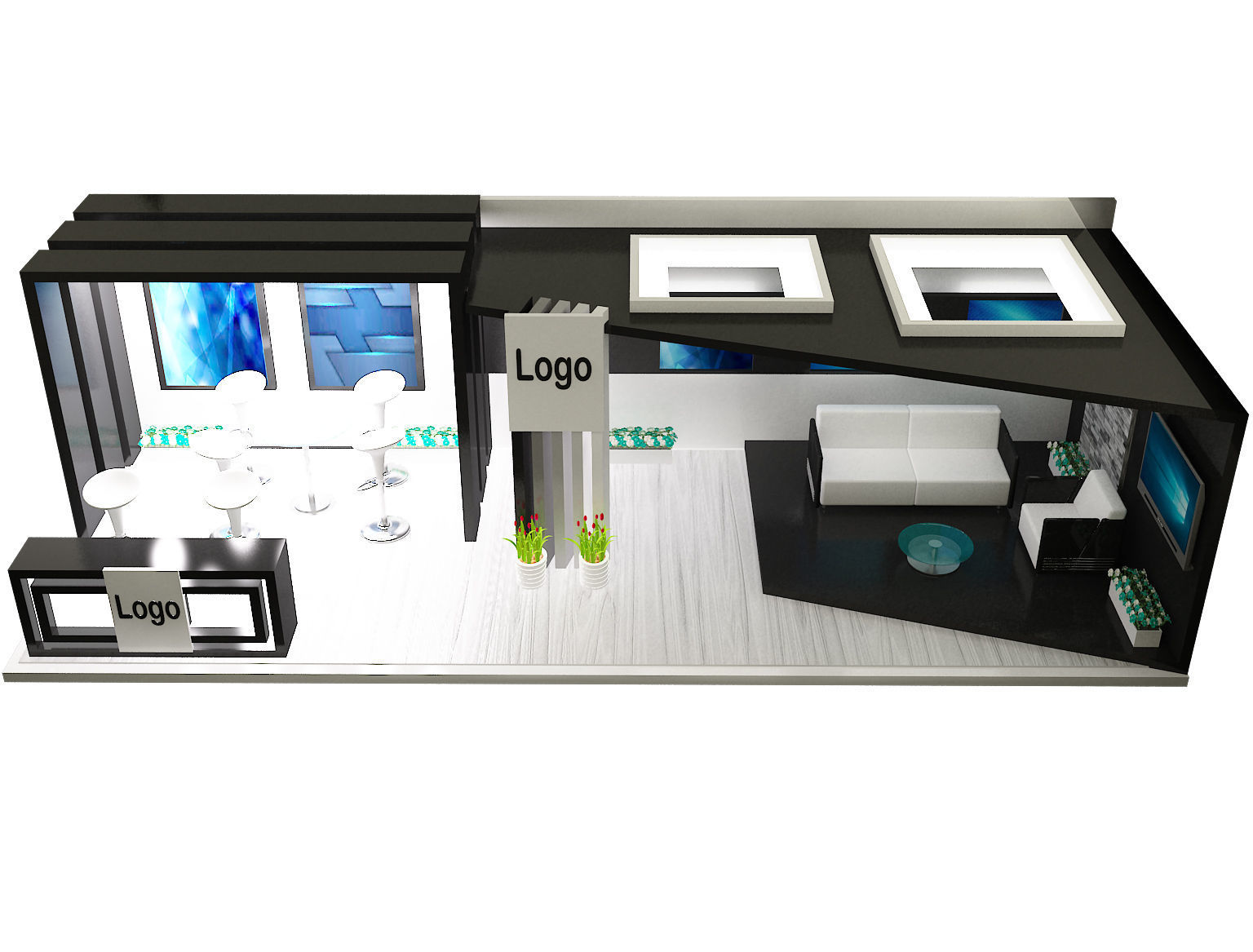 Booth Exhibition Stand a326a 3D model_8
