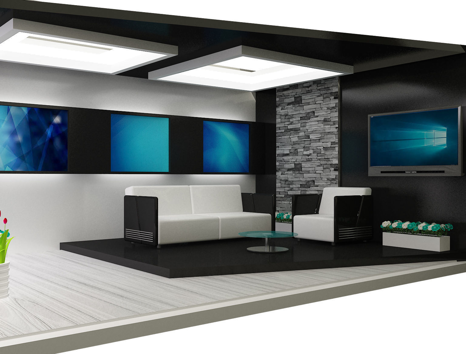 Booth Exhibition Stand a326a 3D model_12