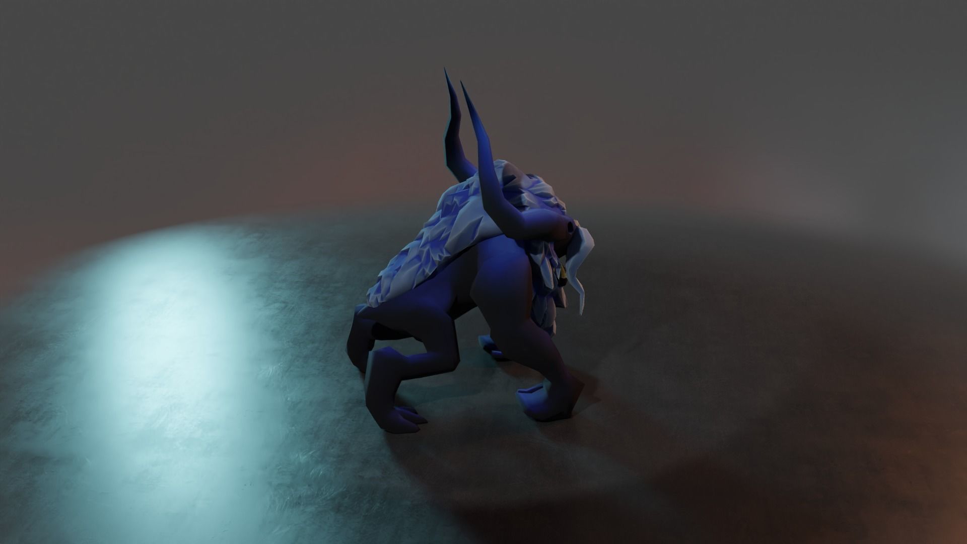 Mutango Low-poly 3D model_1