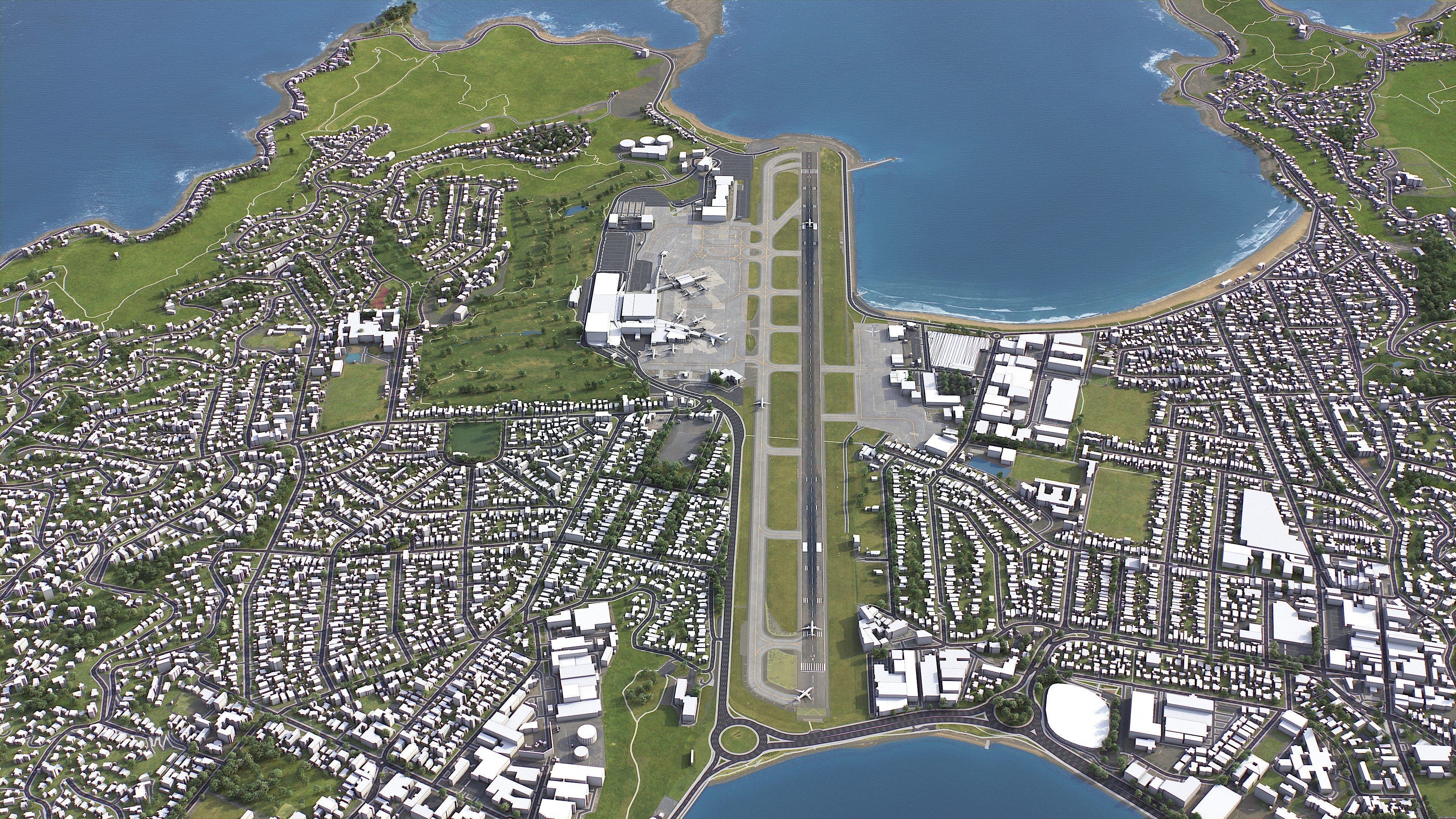 Wellington - 3D City Model Low-poly 3D model_20
